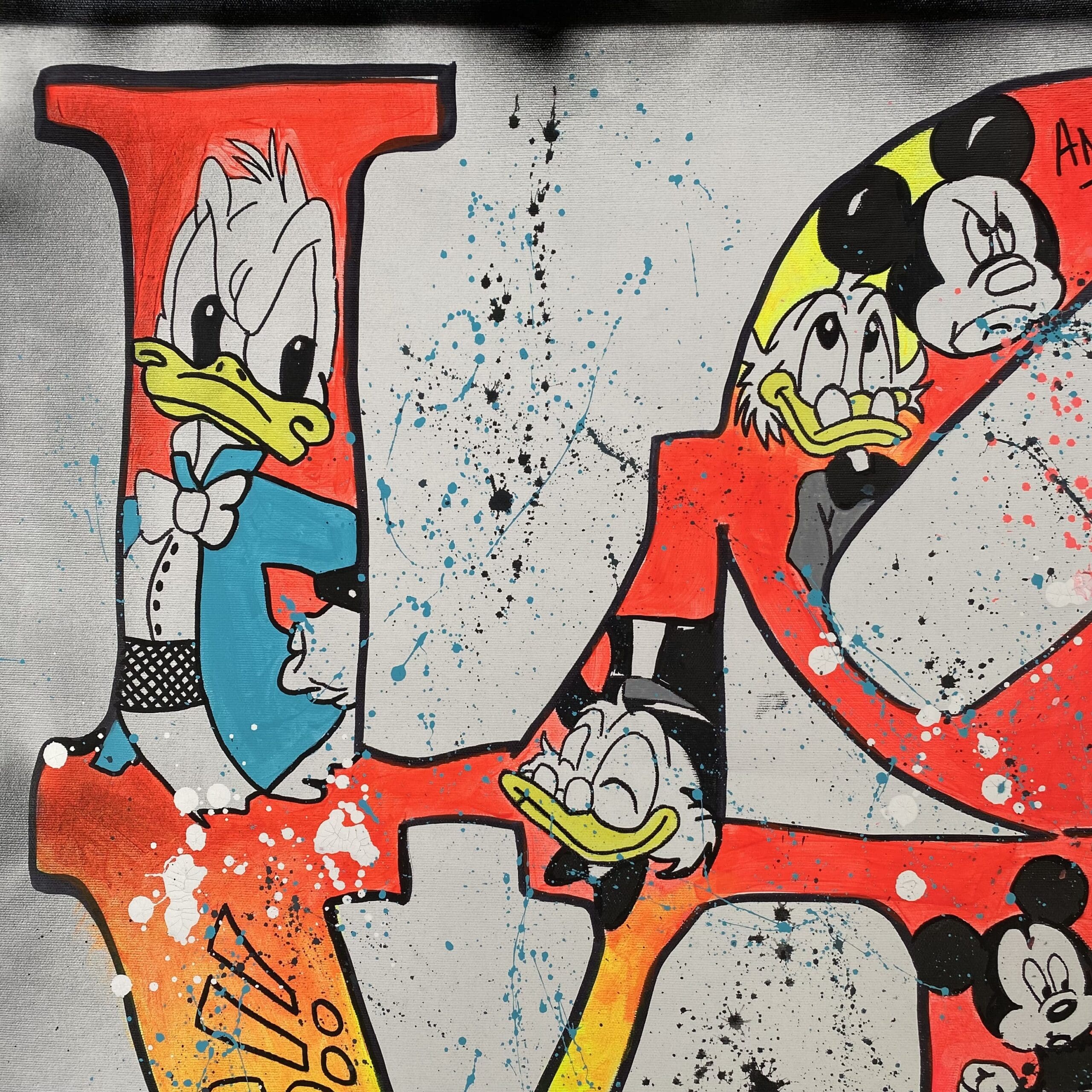 Clems Indiana – Angry Love, Peinture Art Urbain