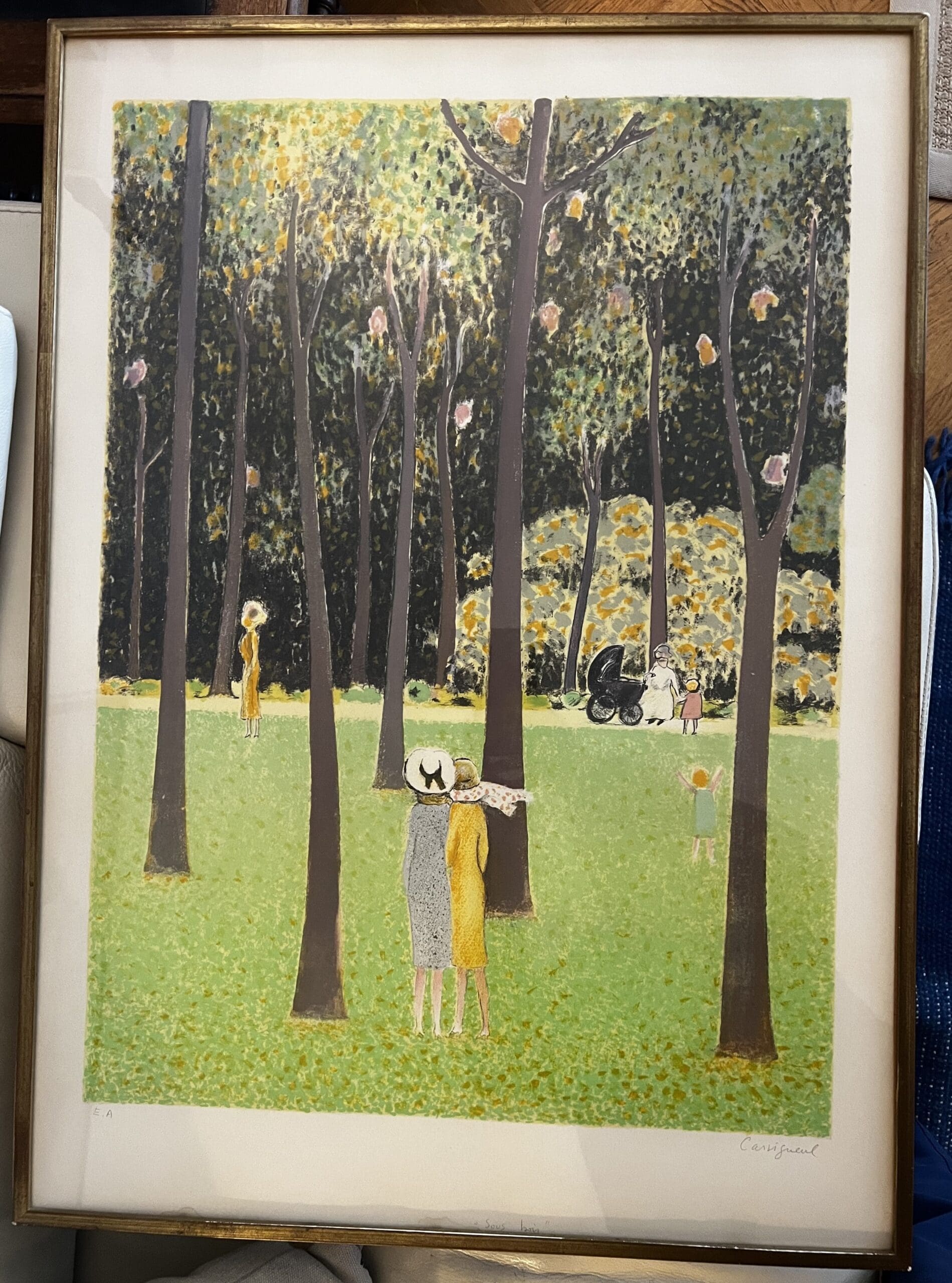 « Les Grands Arbres » par Jean-Pierre Cassigneul : Une Élégante Promenade dans l&rsquo;Art Français Contemporain