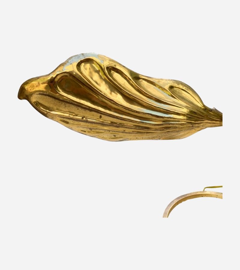Lampe « Feuille » en Laiton de Tommaso Barbi : Une Icône du Design Italien des Années 70