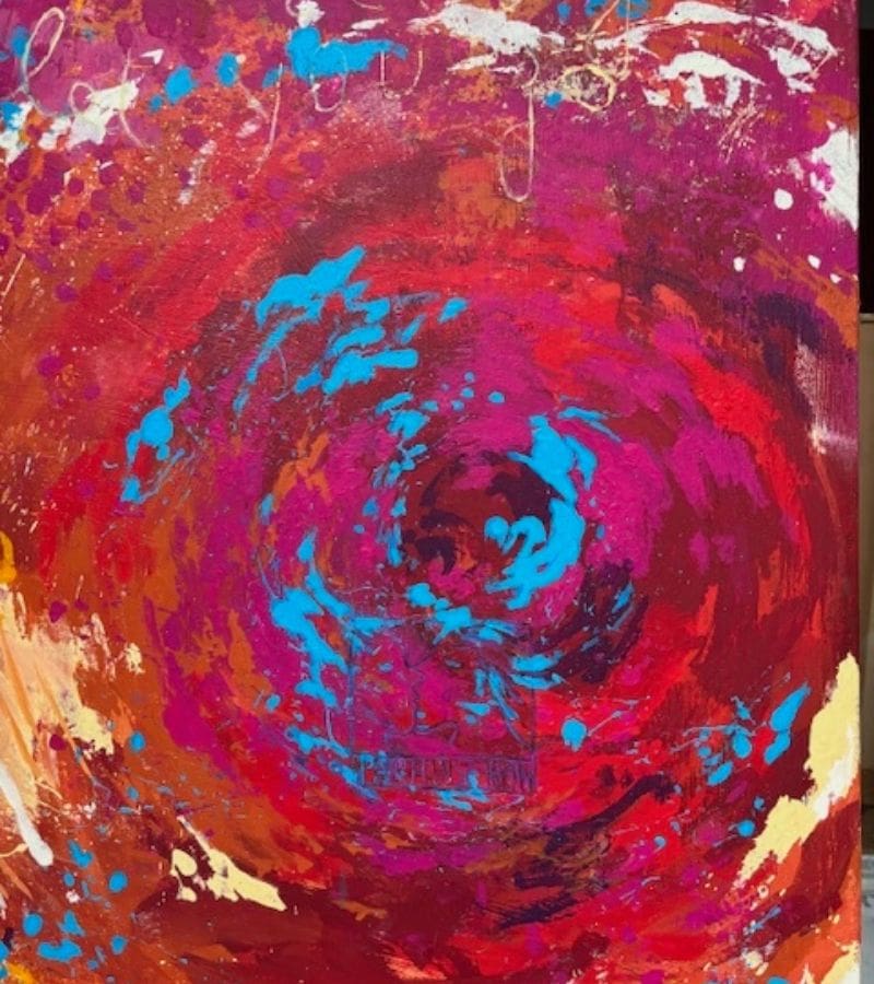 Life takes letting go – Peinture contemporaine expressive | Merel 2024