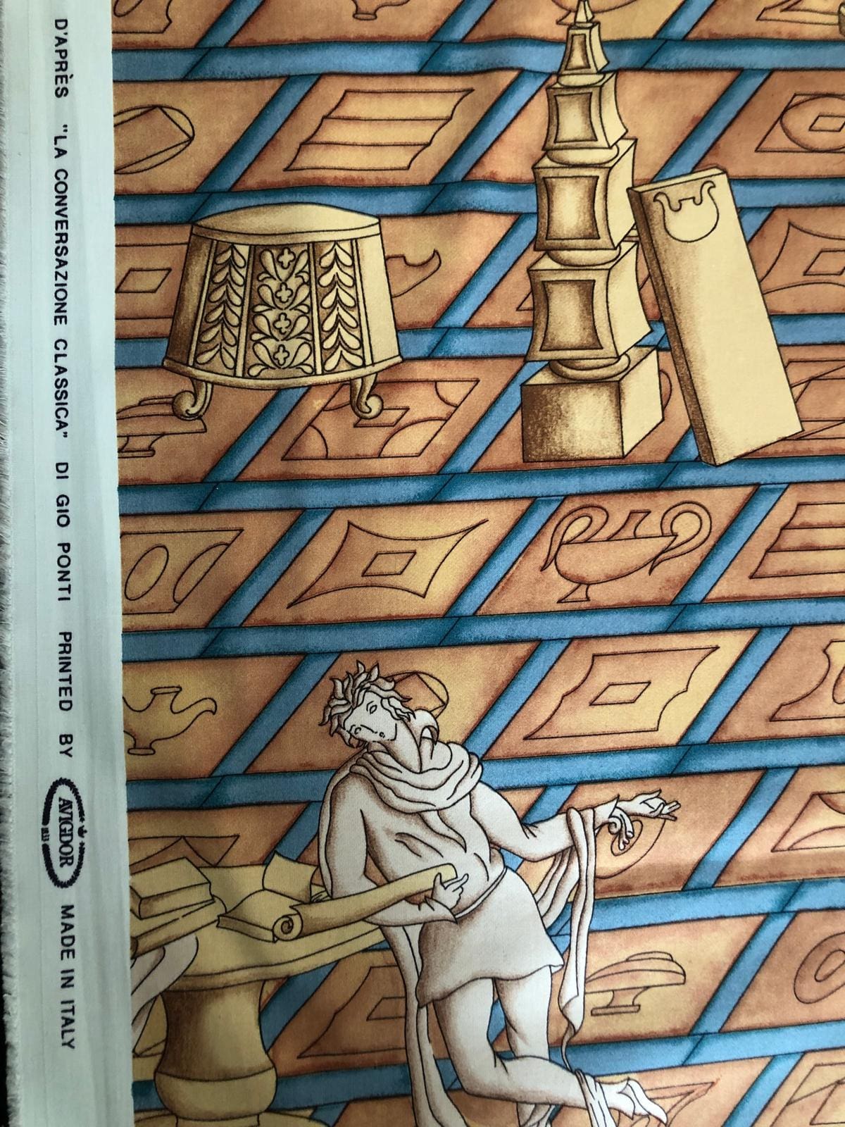 Gio Ponti — Panneau de tissu « La Conversazione Classica » pour Avigdor