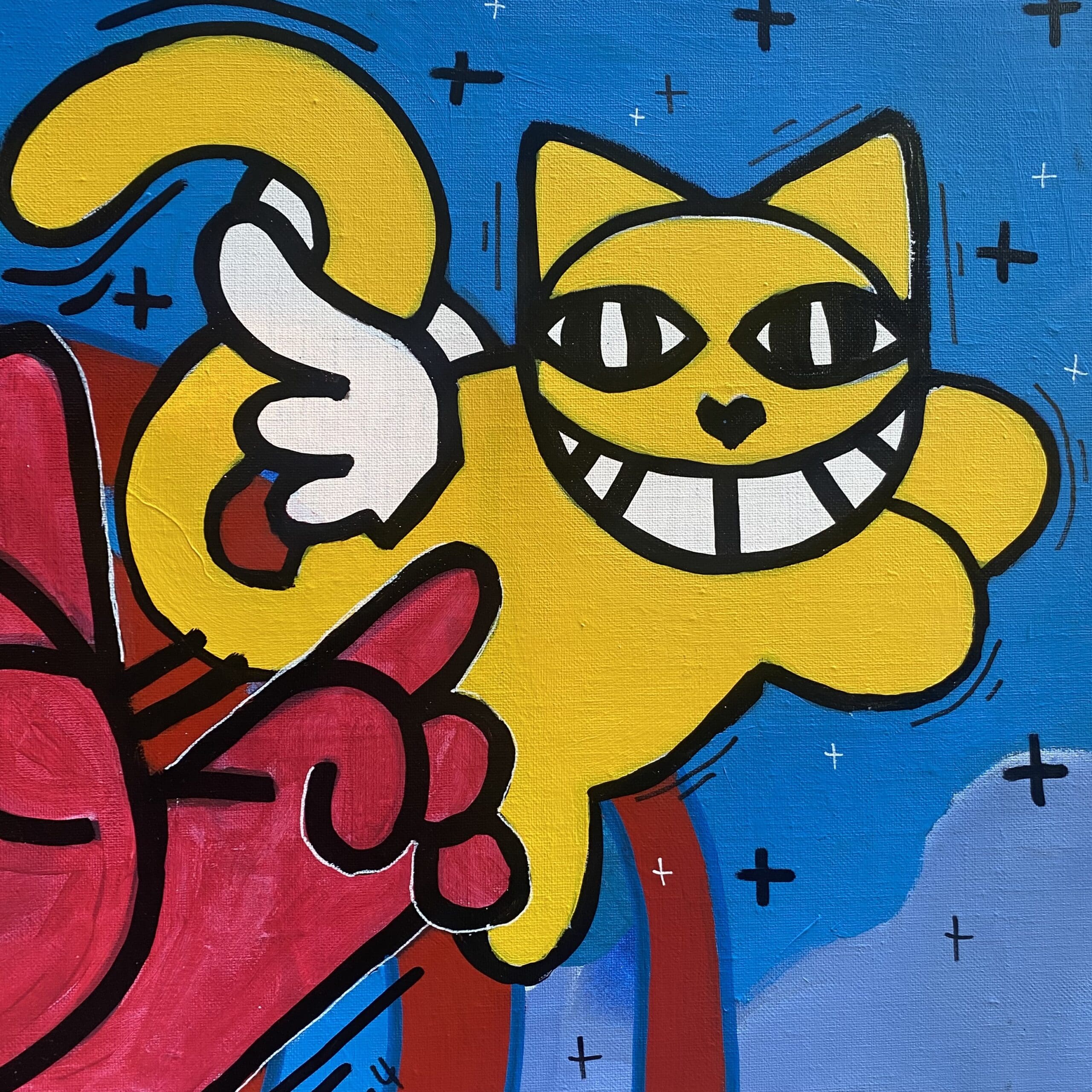 Peinture « Le Rouge et le Jaune » de M.Chat