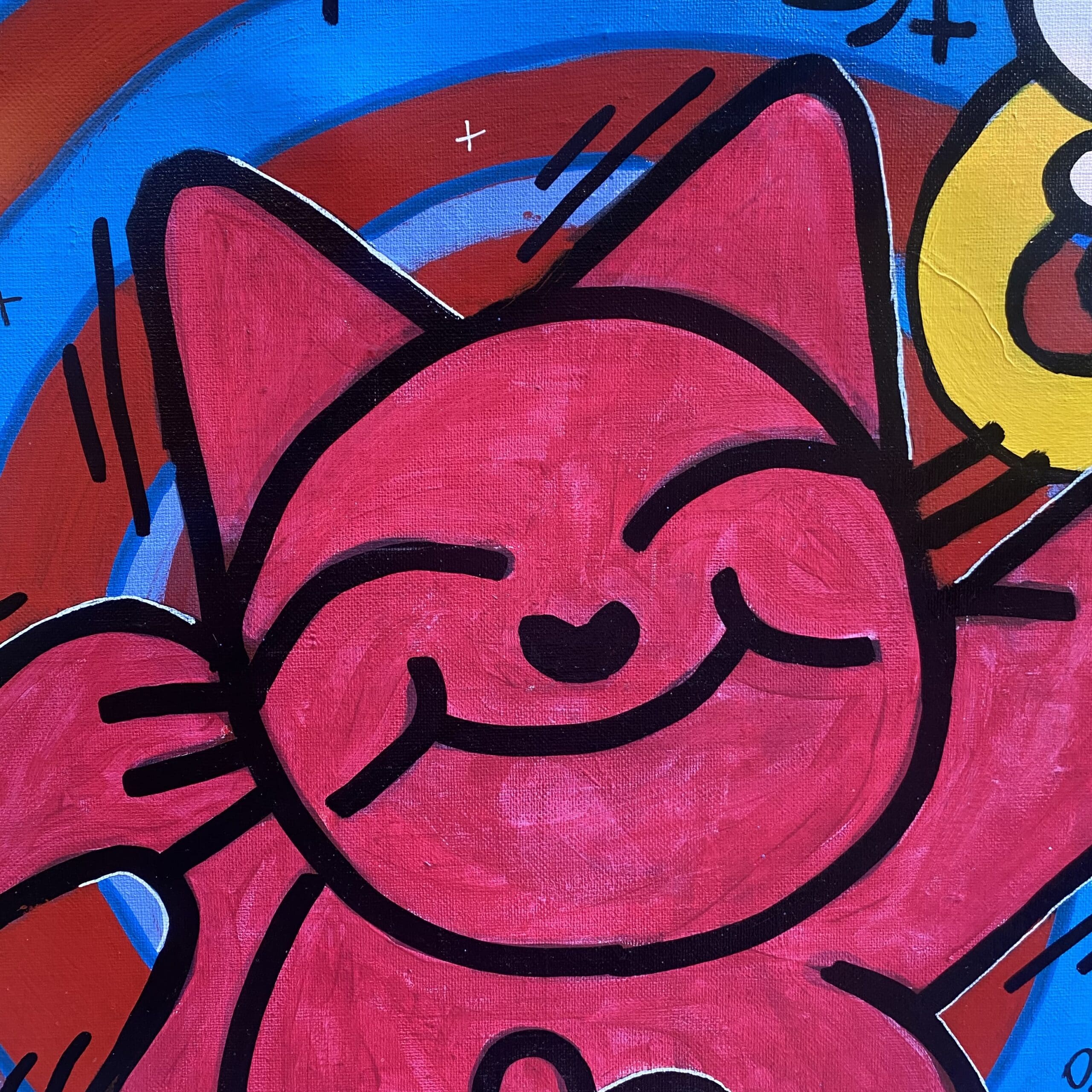 Peinture « Le Rouge et le Jaune » de M.Chat