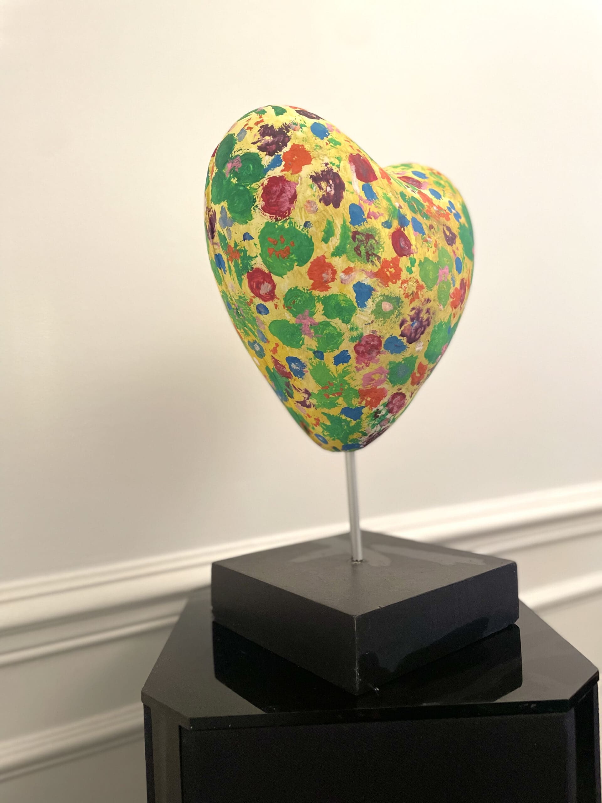 Sculpture « Cœur Fleuri » dans le Style de Jim Dine