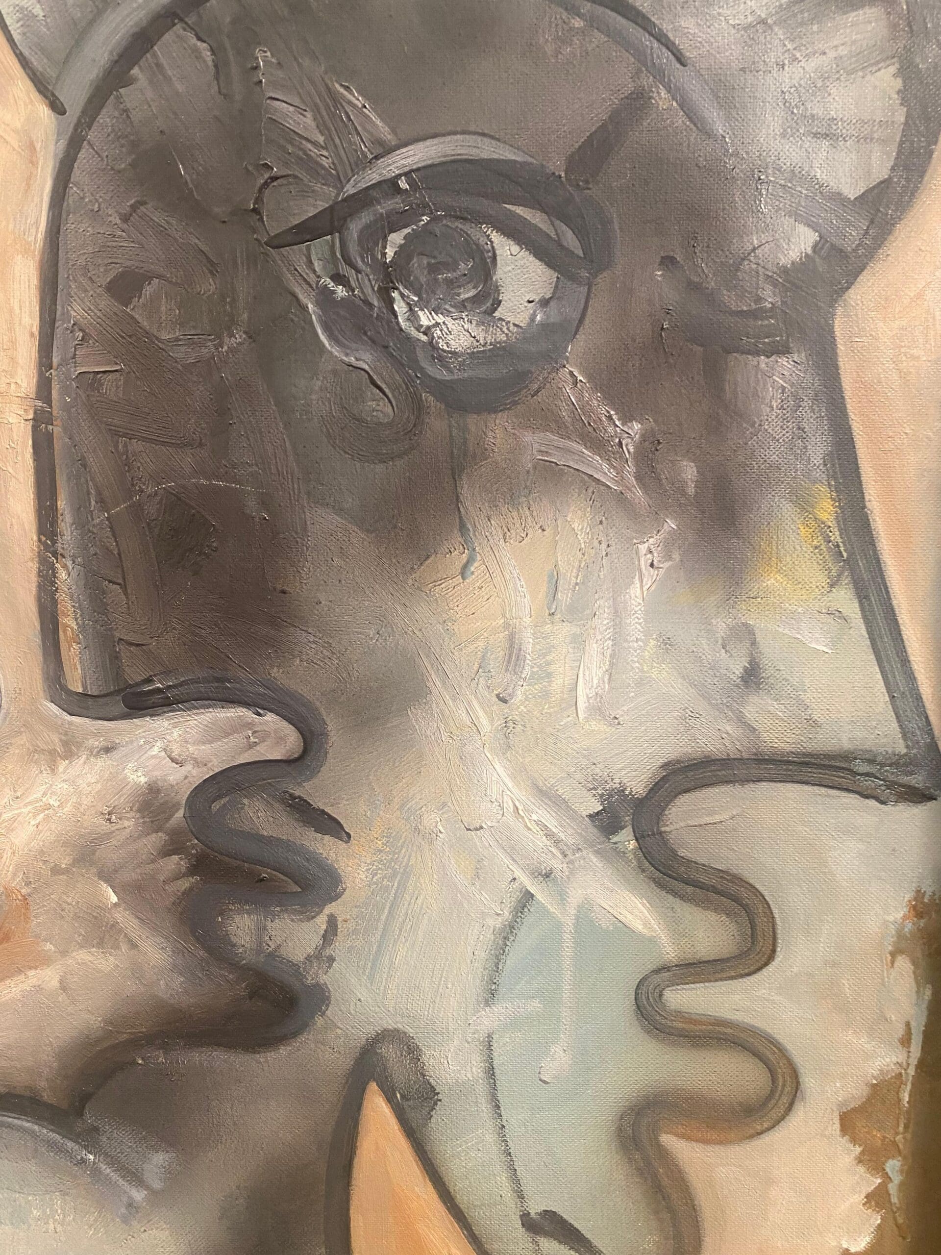 Alain Rothstein – Double Visage, huile sur toile (1987)