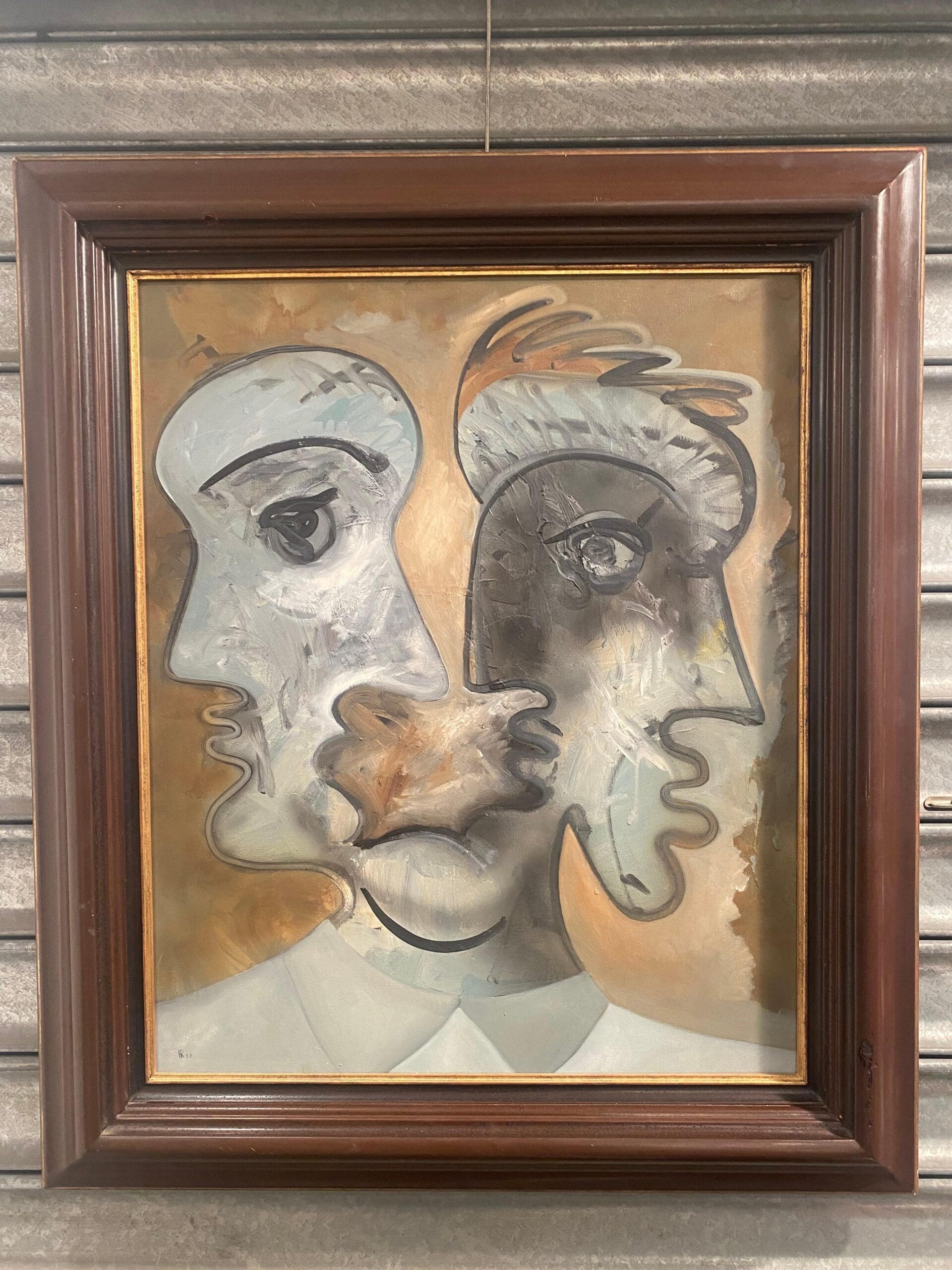 Alain Rothstein – Double Visage, huile sur toile (1987)