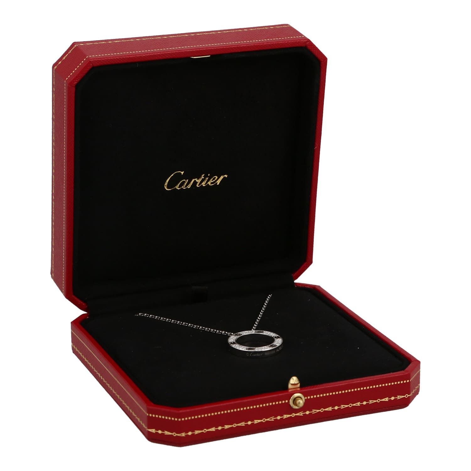 Collier Cartier Love Pavé en Or Blanc et Diamants : Élégance et Intemporalité