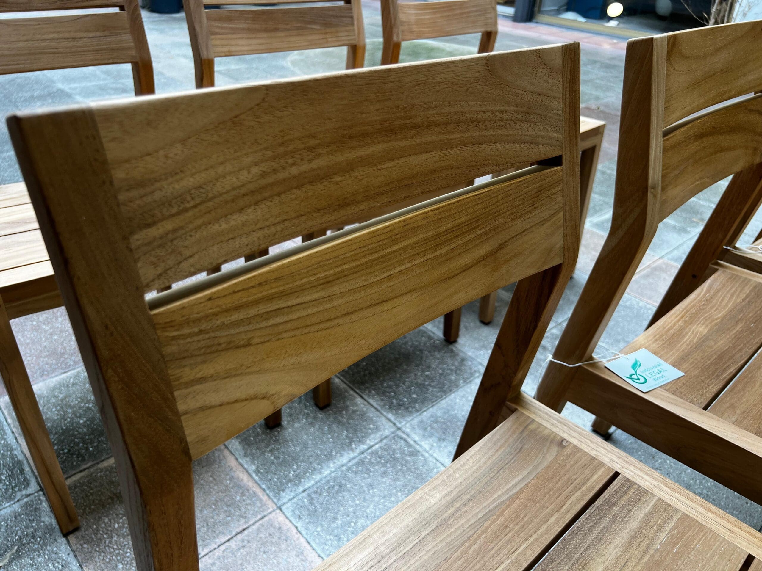 Ensemble de 6 chaises EX1 en teck massif – Édition Ethnicraft