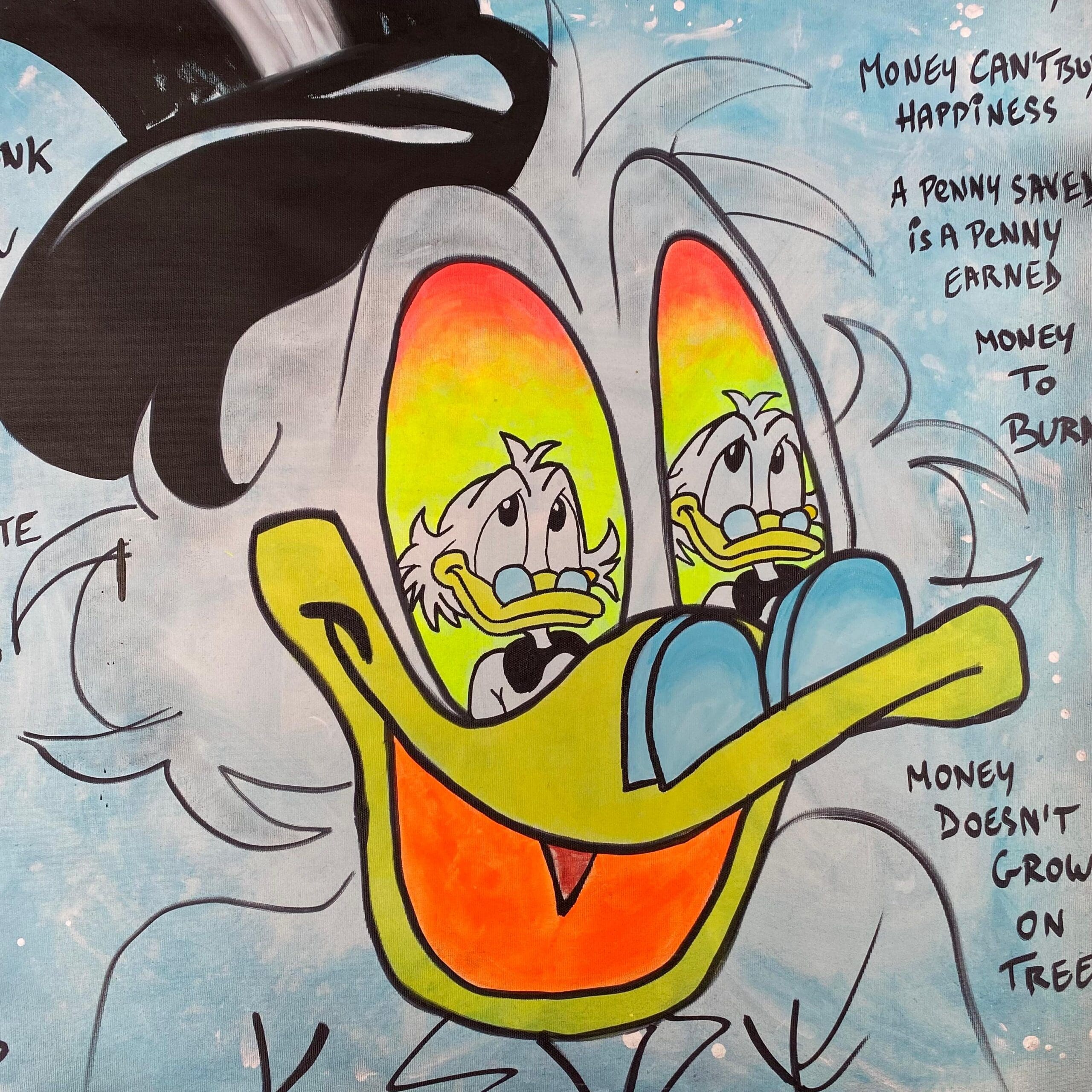 Le Train de Vie de Scrooge par Clem$ – Une satire artistique du monde de la richesse