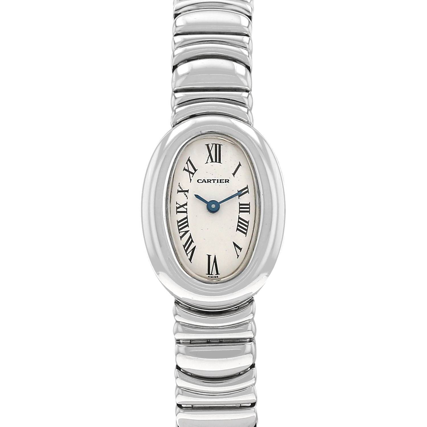 Montre Cartier Mini Baignoire en Or Blanc – Une Icône d’Élégance Horlogère