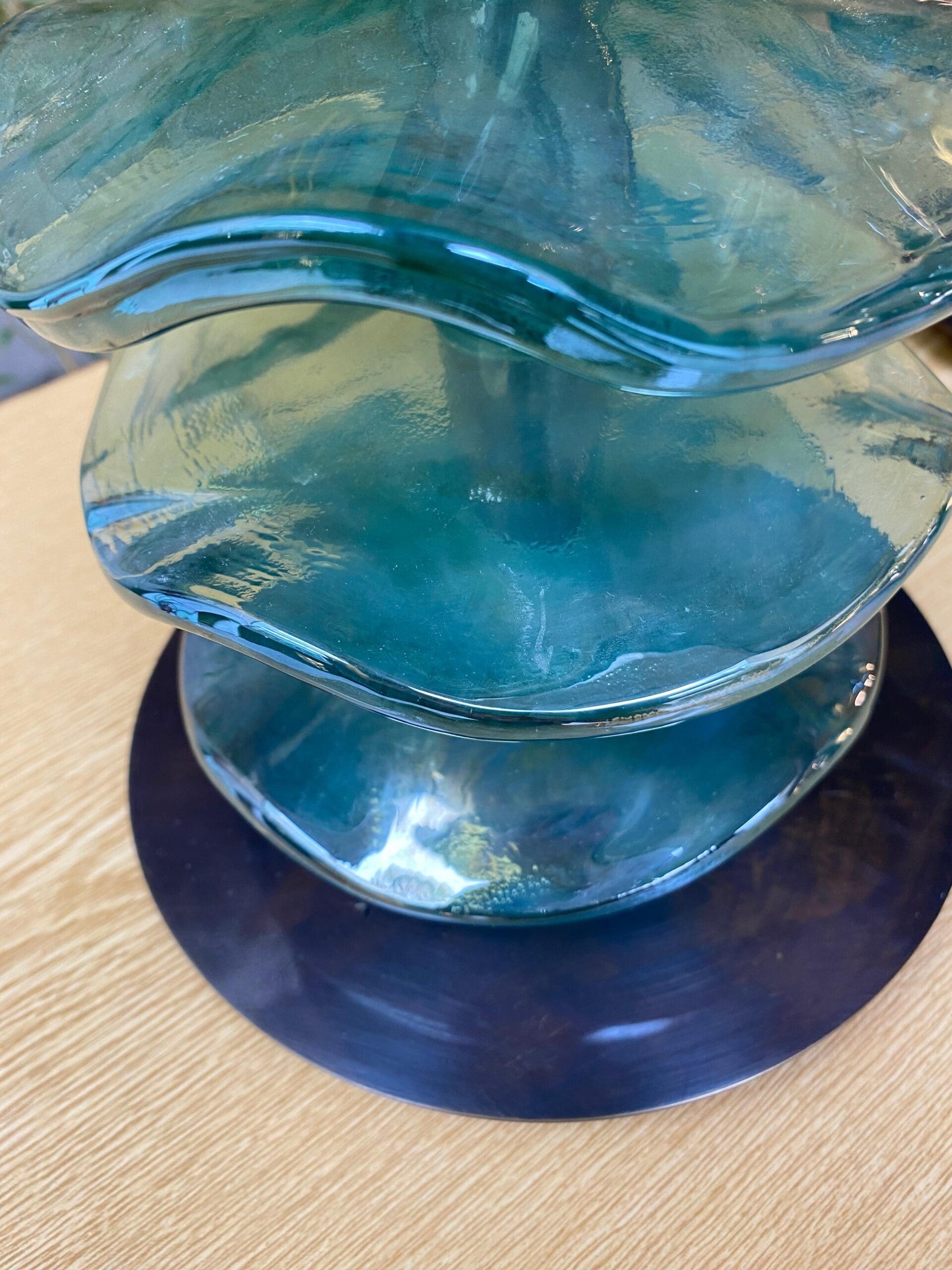 Paire de lampes en verre de Murano – Style Greene & Greene (circa 1980)