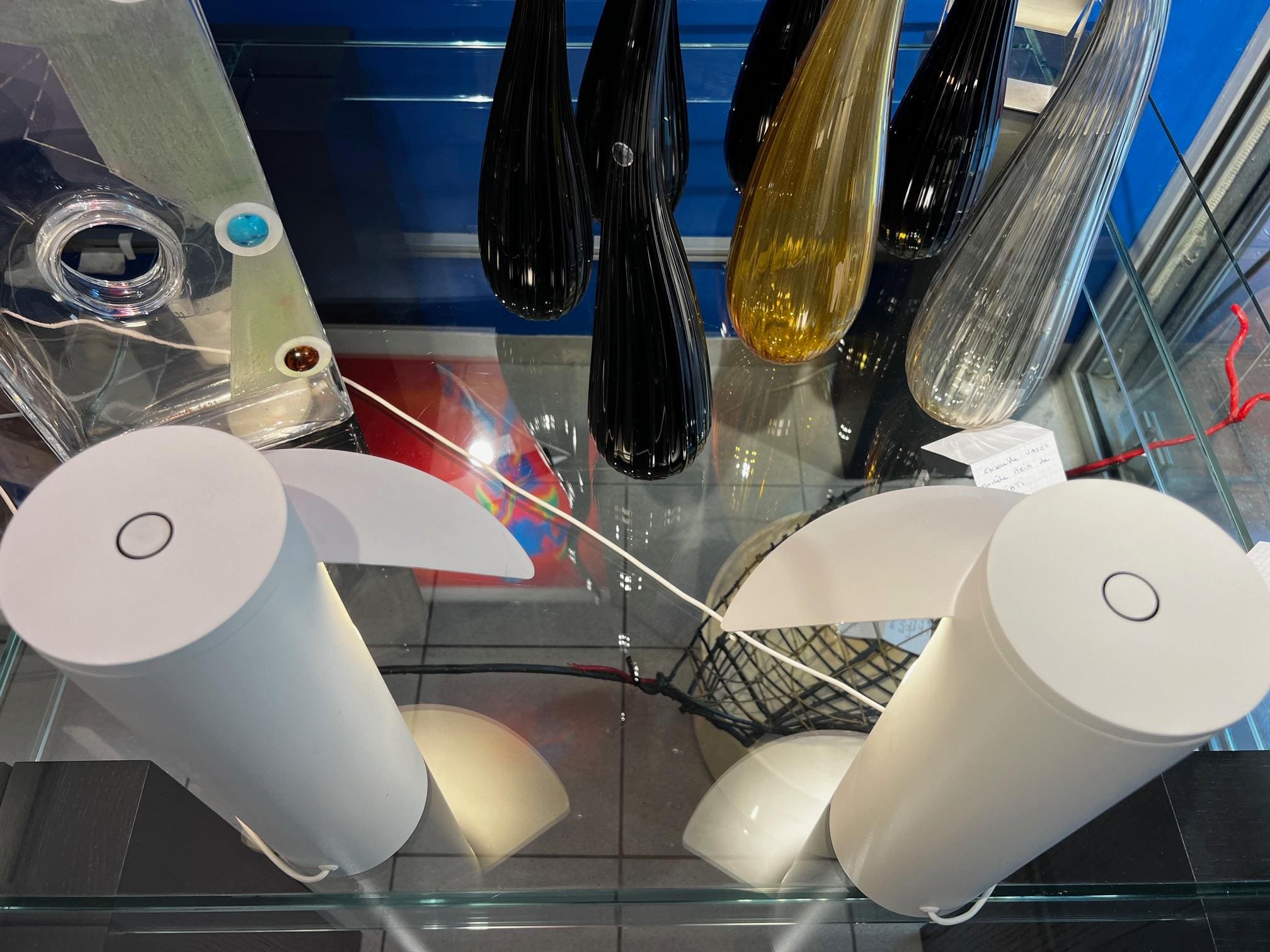 Paire de lampes Riscio par Joe Colombo – Design iconique de 1967