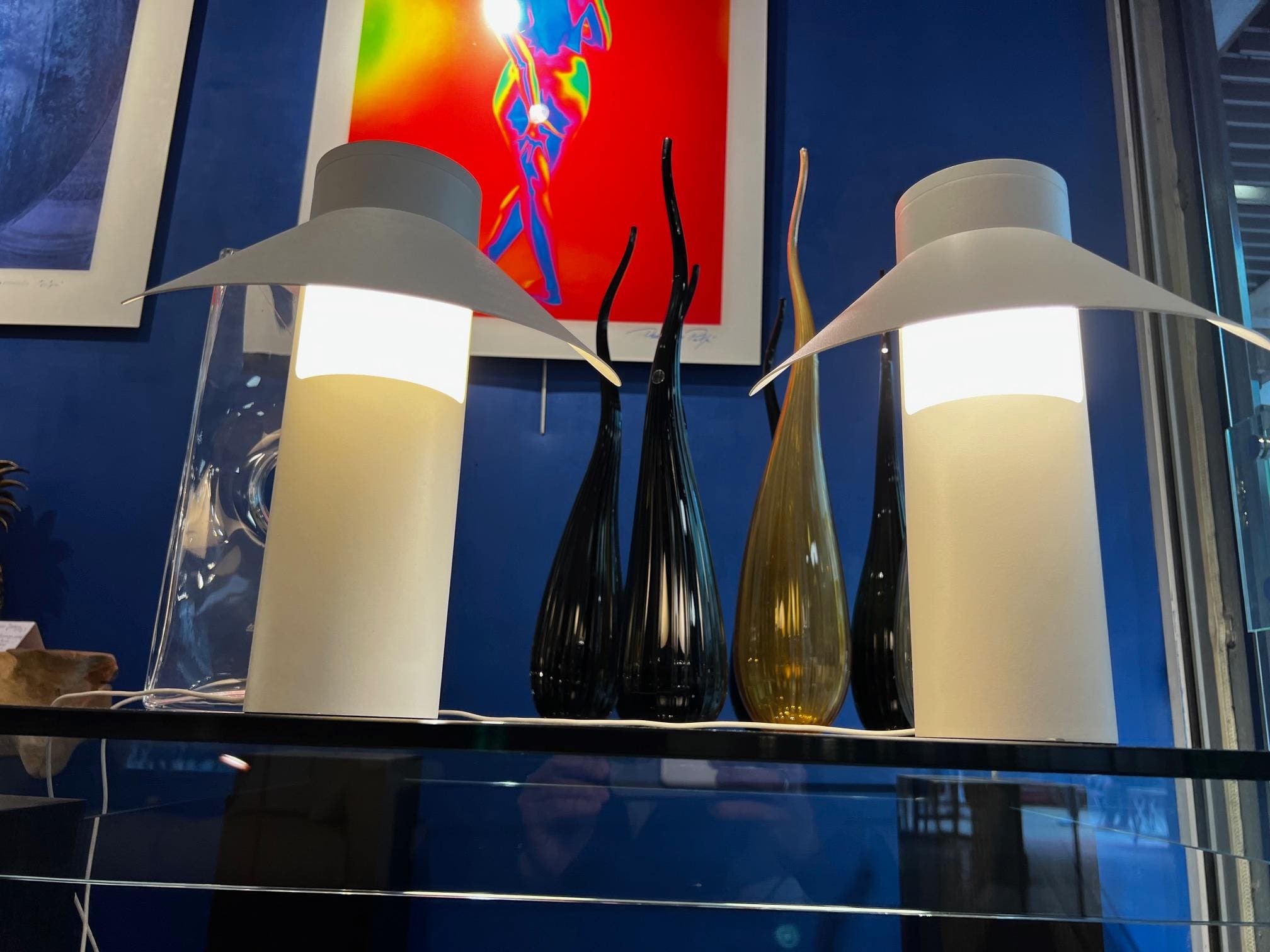 Paire de lampes Riscio par Joe Colombo – Design iconique de 1967