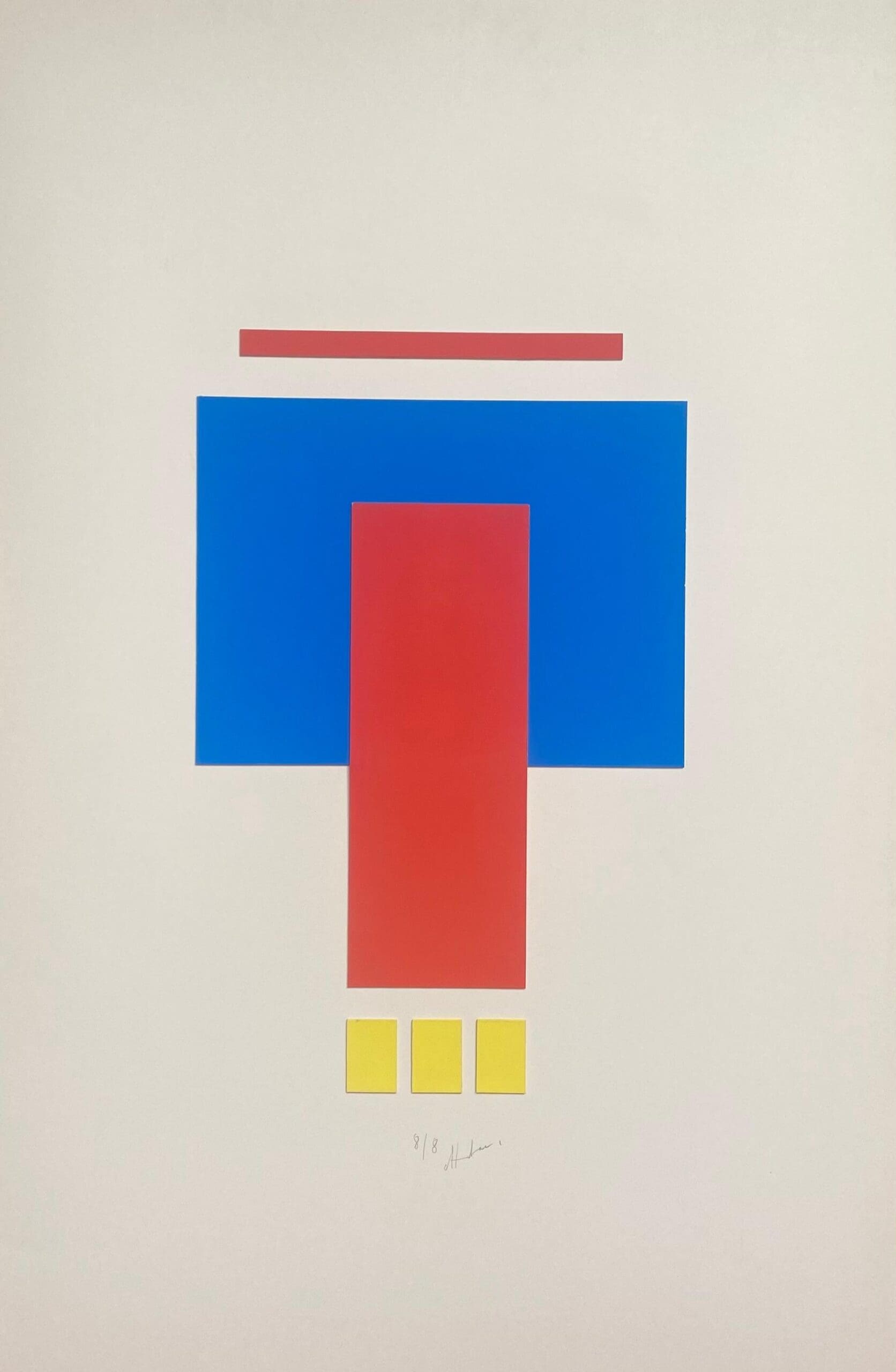 Peinture Géométrique d&rsquo;Albert Chubac (1925-2008) : Une Œuvre Abstraite Unique