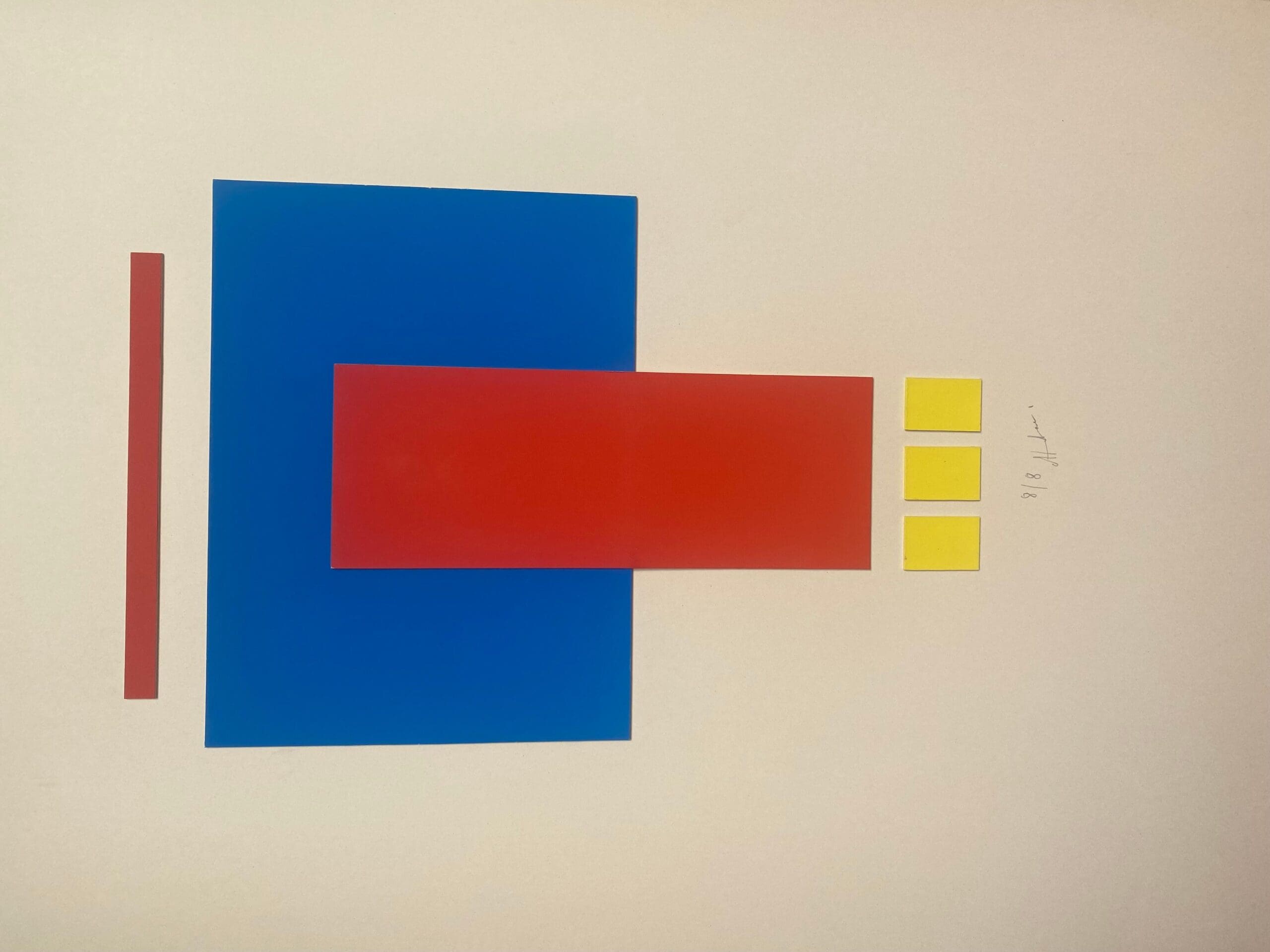 Peinture Géométrique d&rsquo;Albert Chubac (1925-2008) : Une Œuvre Abstraite Unique