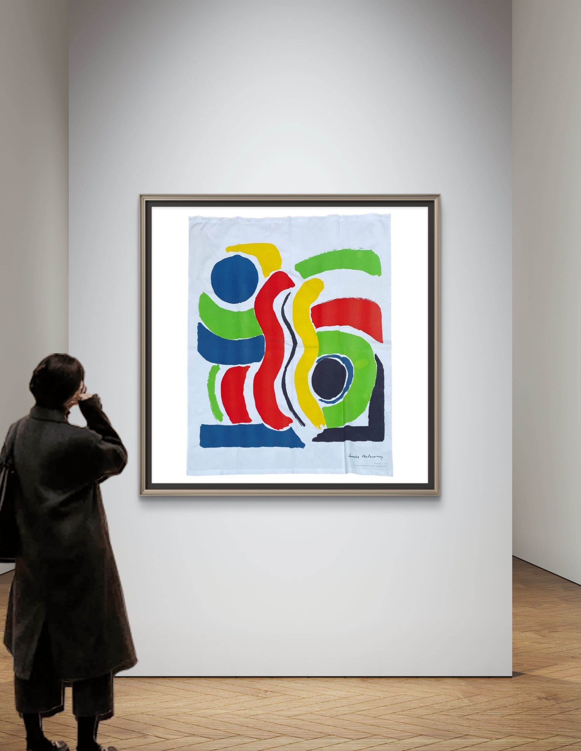 Sonia Delaunay (d’après) – Sérigraphie sur tissu  Jeux d’Enfants (1992)