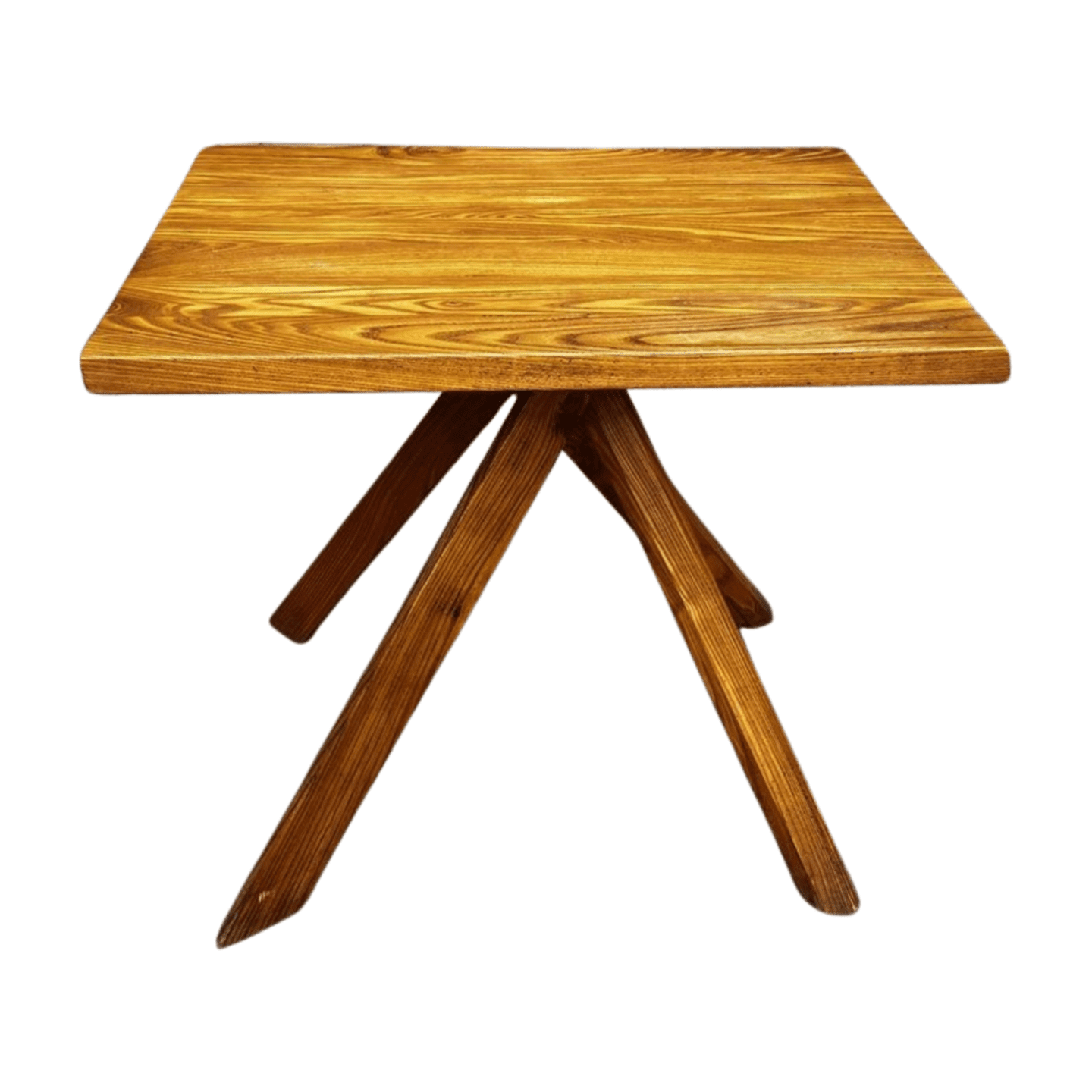 Pierre Chapo — Table à manger T27A en pin massif, piétement en X
