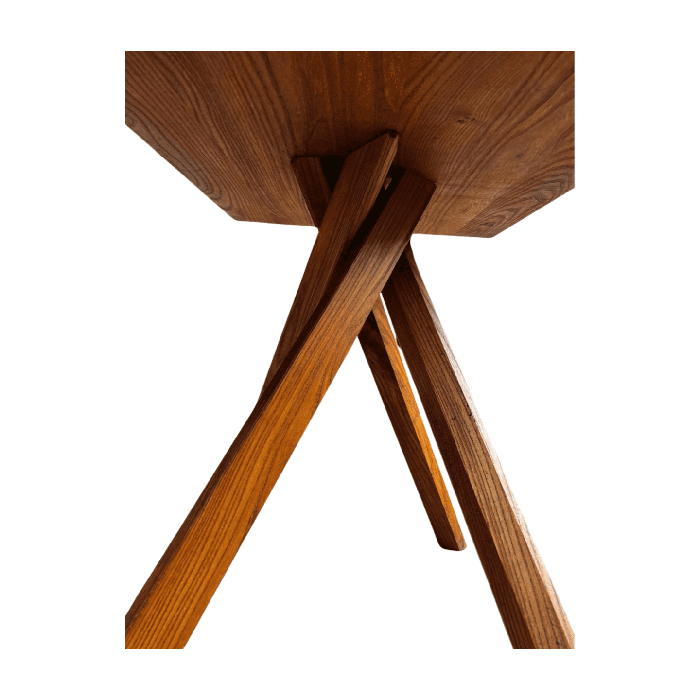 Pierre Chapo — Table à manger T27A en pin massif, piétement en X