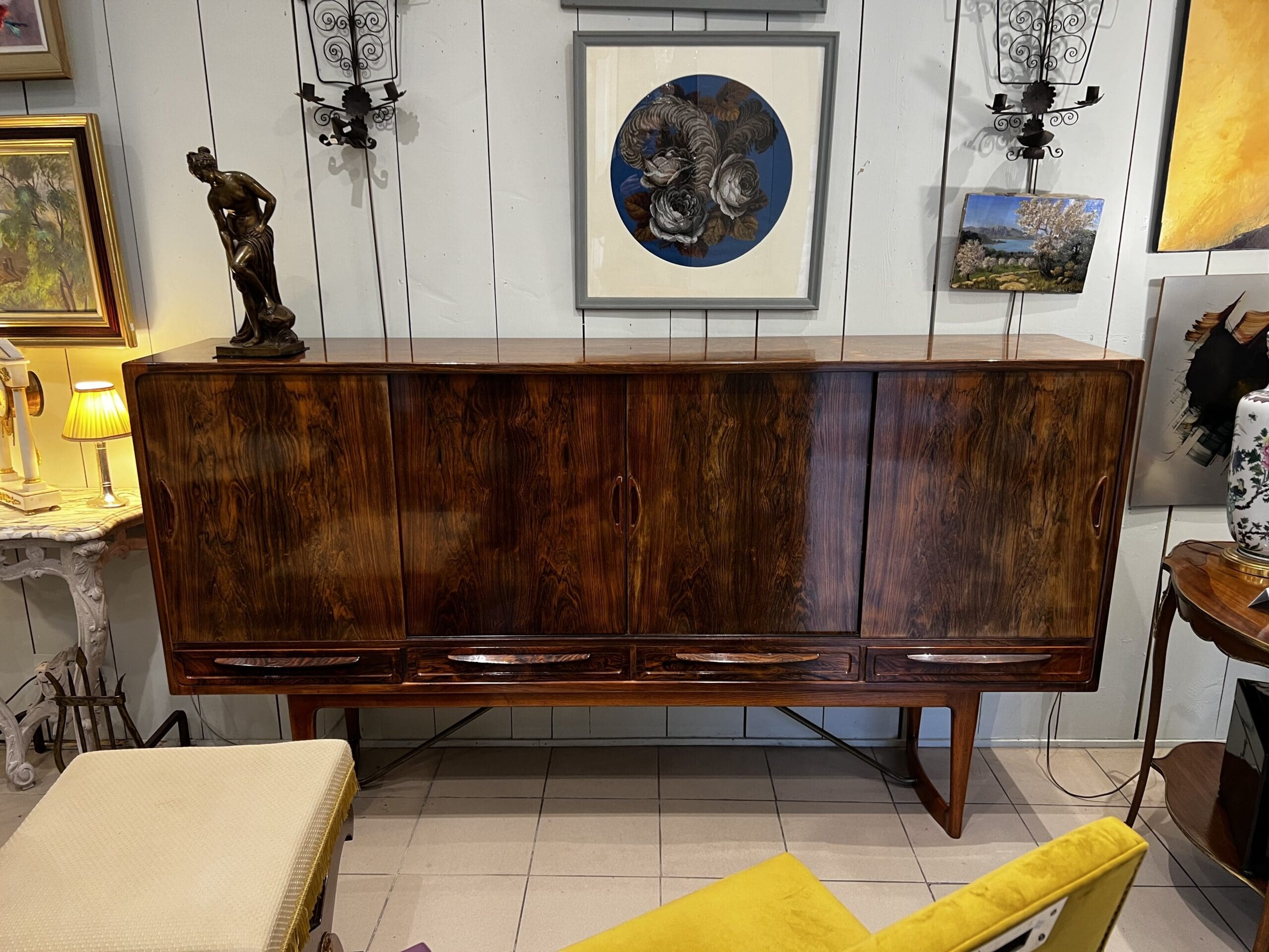 Enfilade en palissandre, design danois par Børge Mogensen (1950)