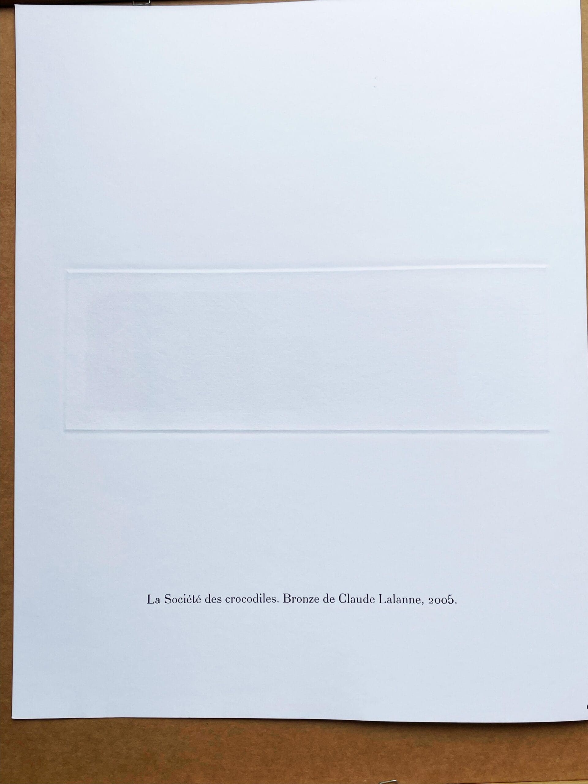 Estampe Claude Lalanne – La Société des Crocodiles – Édition Limitée 2005