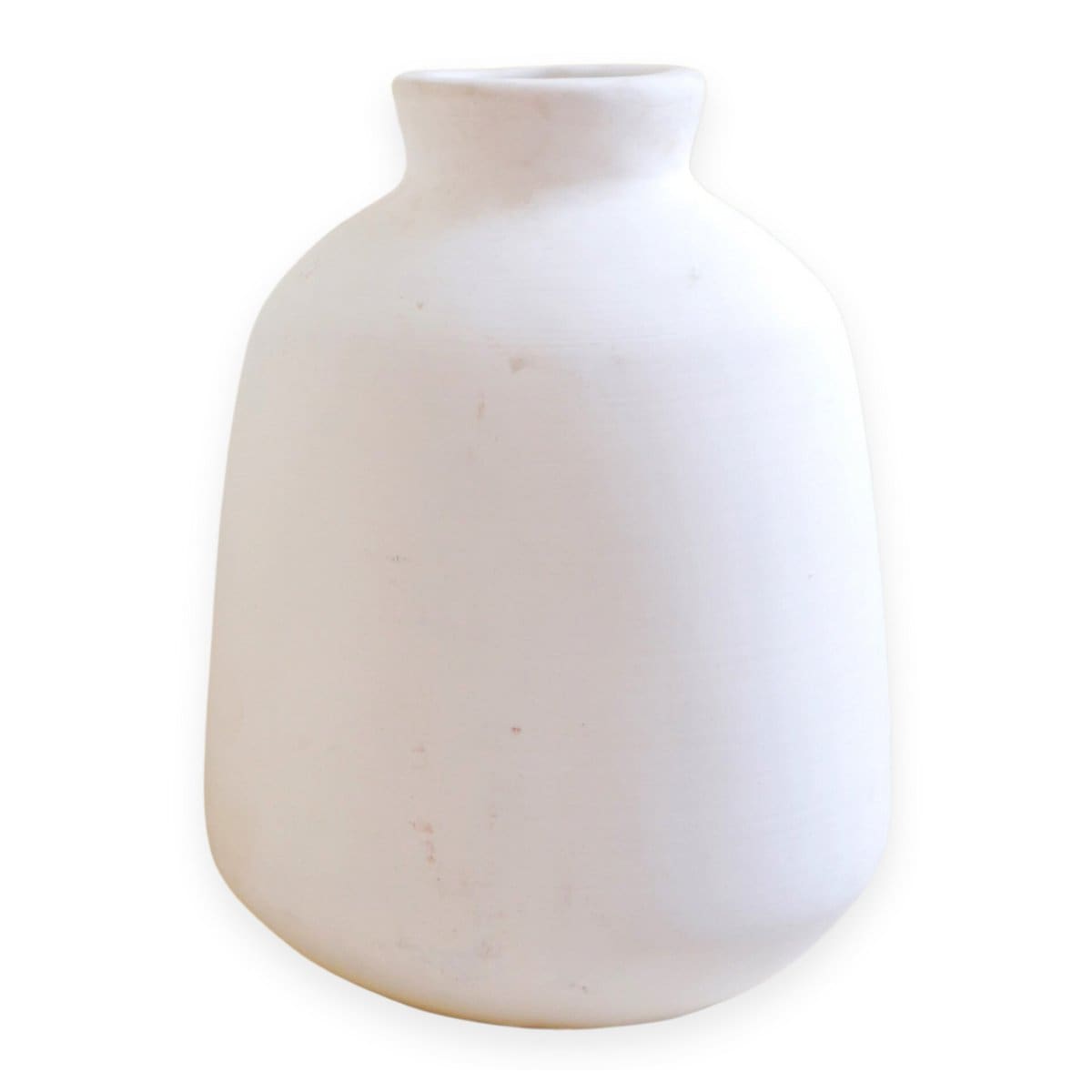 Vase rond en argile naturelle – Design bohème Bawa fait main