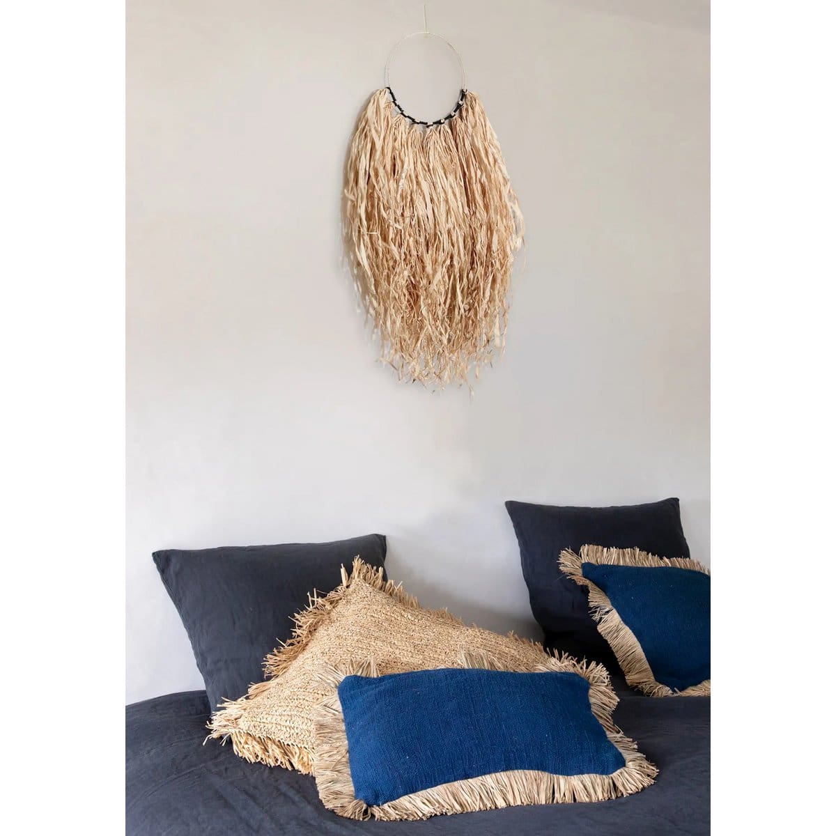 Housse de Coussin Saint Tropez – Bleu Naturel – 30×50