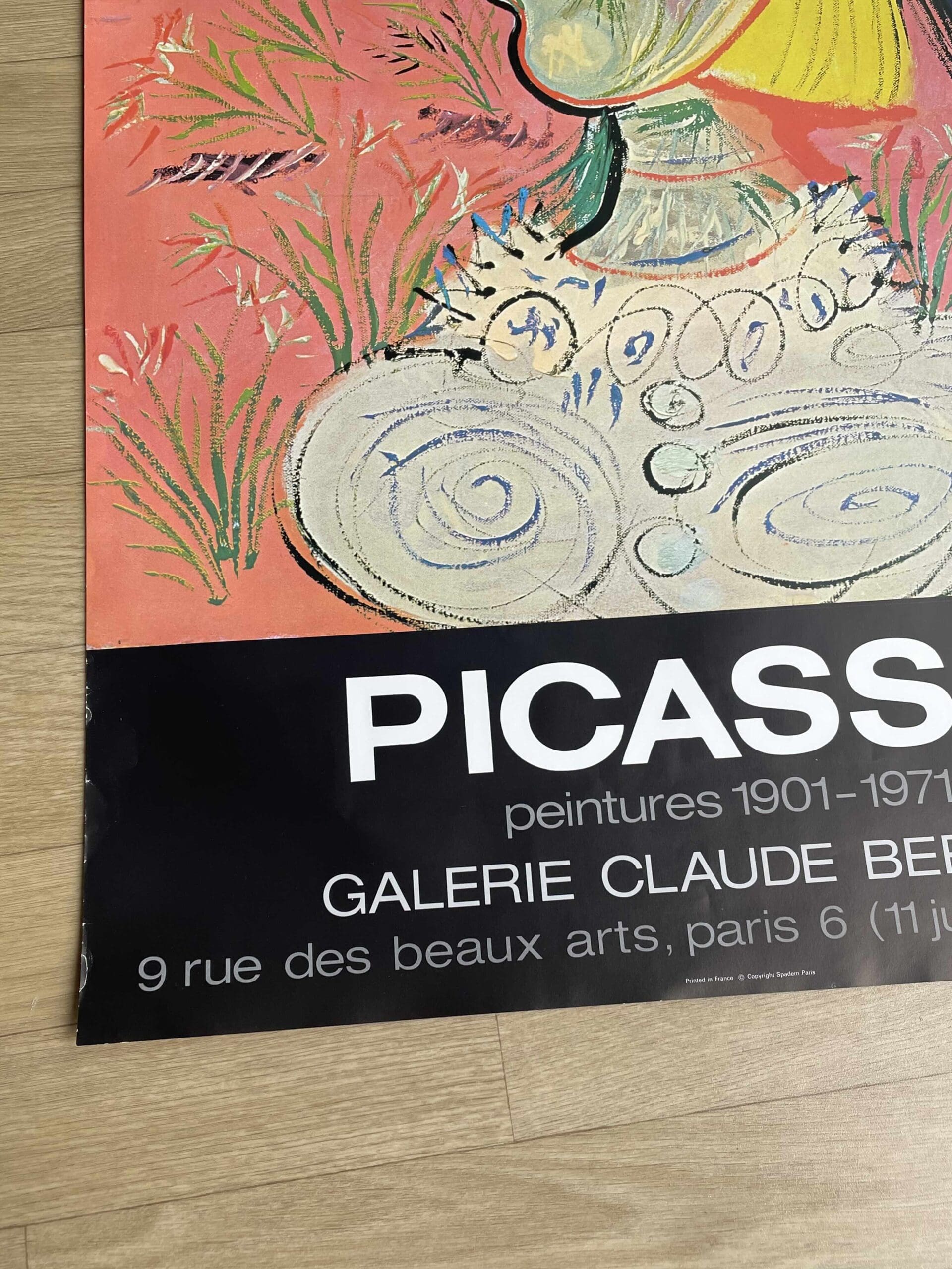 Affiche originale vintage Pablo Picasso – Peintures 1901-1971, Galerie Claude Bernard (1980)