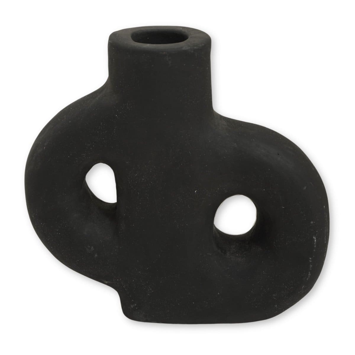 Vase fleurs séchées – Design organique en argile artisanale de Java (création neuve)