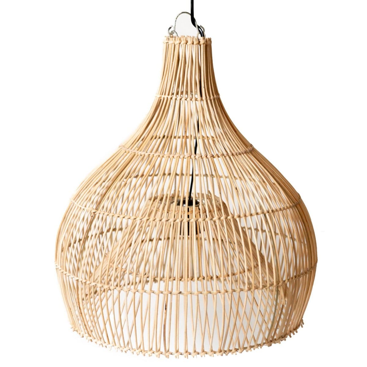 Lampe à suspension en rotin naturel – Modèle ALAM, tressage artisanal de Bali (pièce neuve)