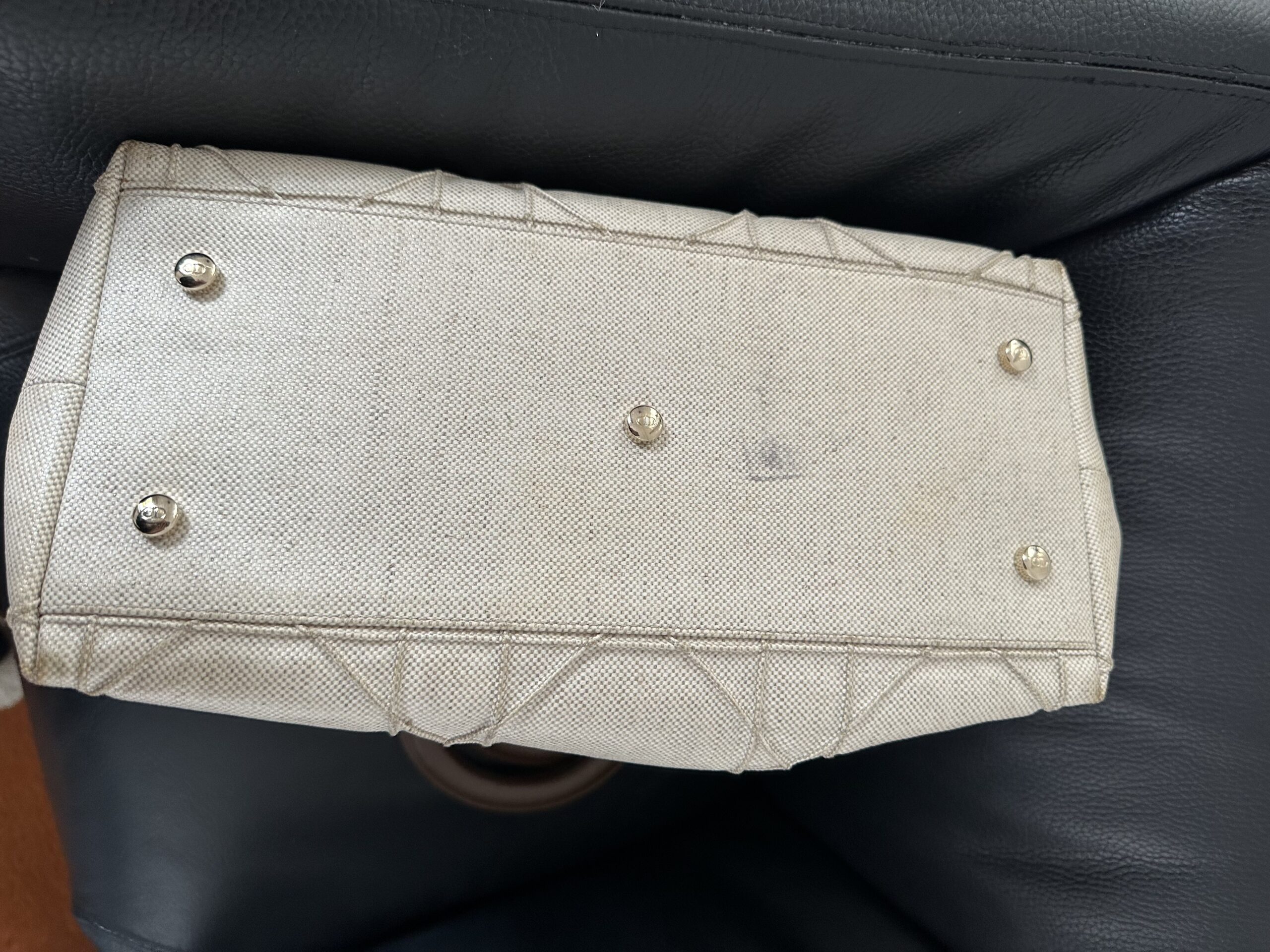 Christian Dior Granville en Cuir, Python et Toile Enduite – Sac Vintage d’Exception