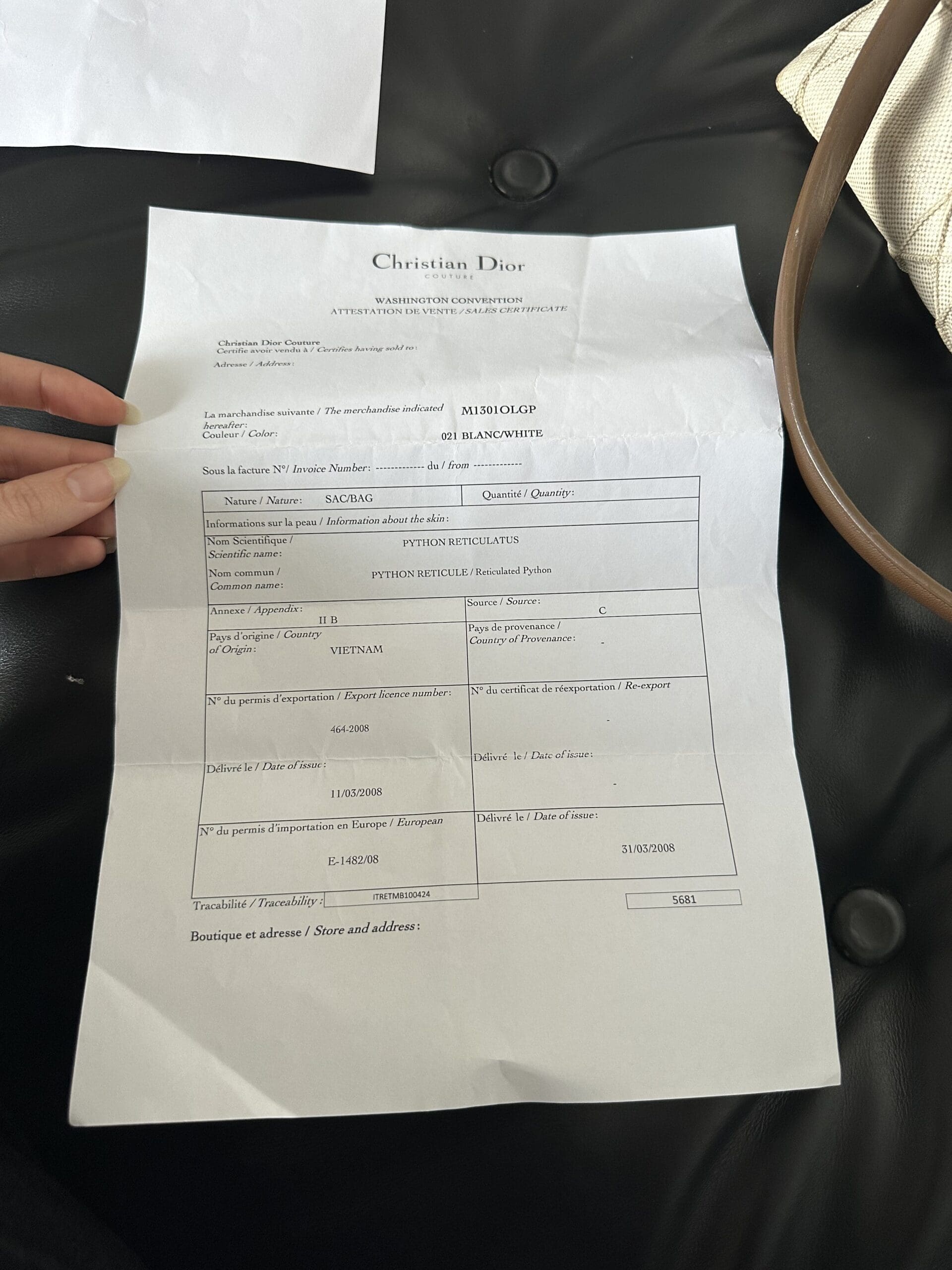 Christian Dior Granville en Cuir, Python et Toile Enduite – Sac Vintage d’Exception