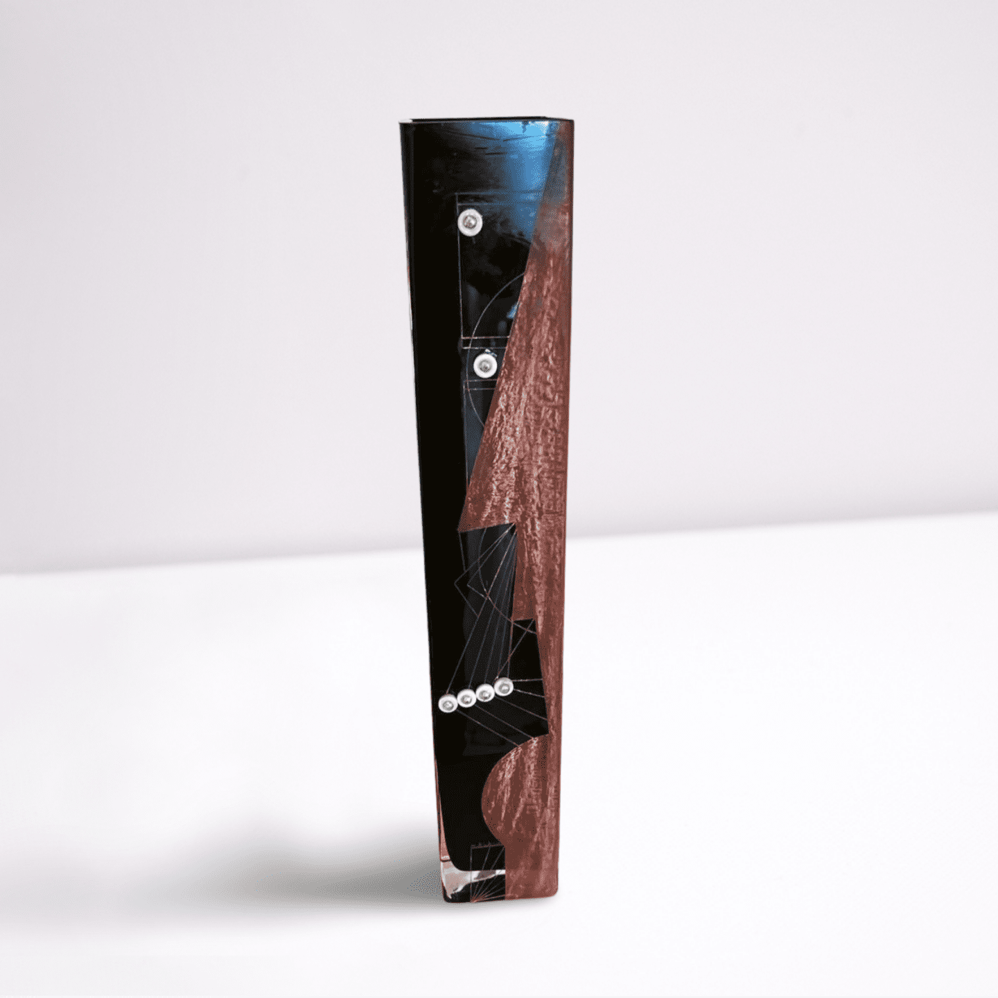 Vase Anatole Riecke – Grand vase Art Déco en verre opalin, 1938