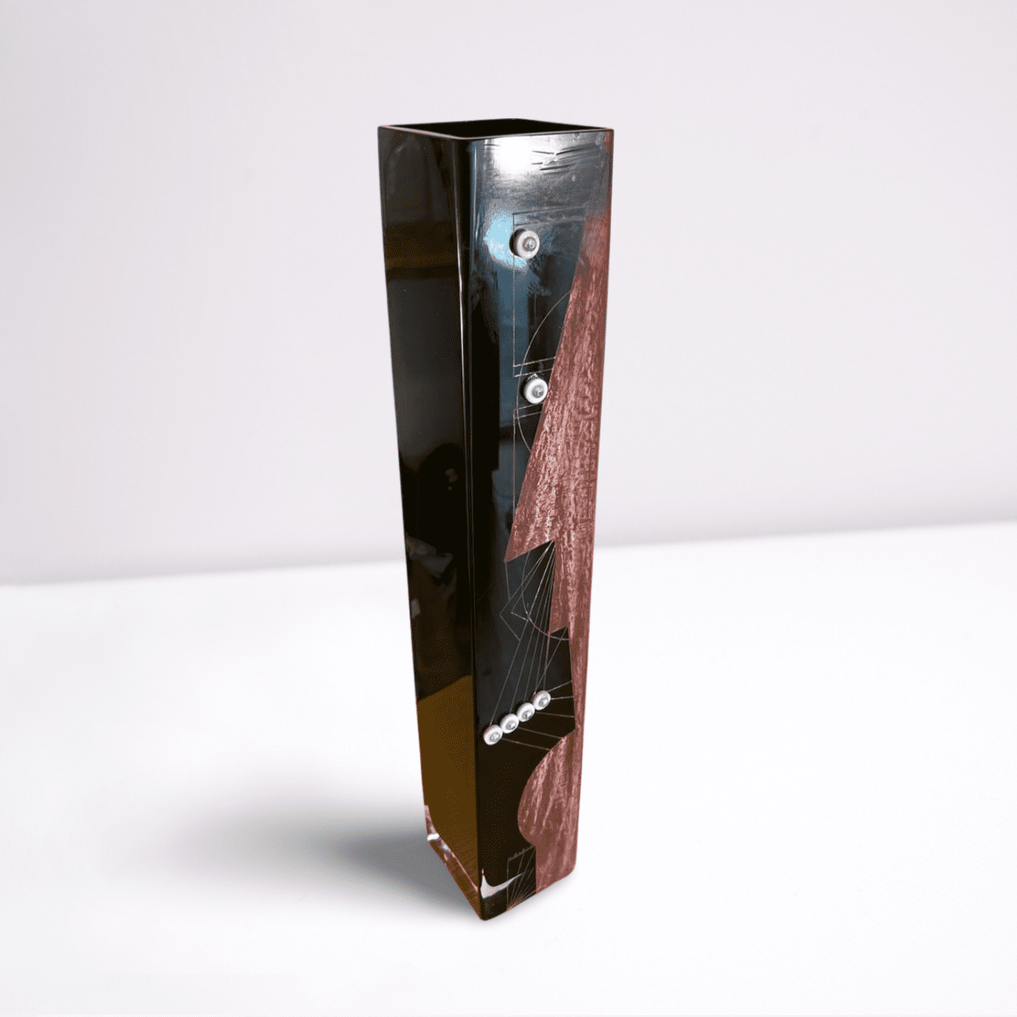 Vase Anatole Riecke – Grand vase Art Déco en verre opalin, 1938