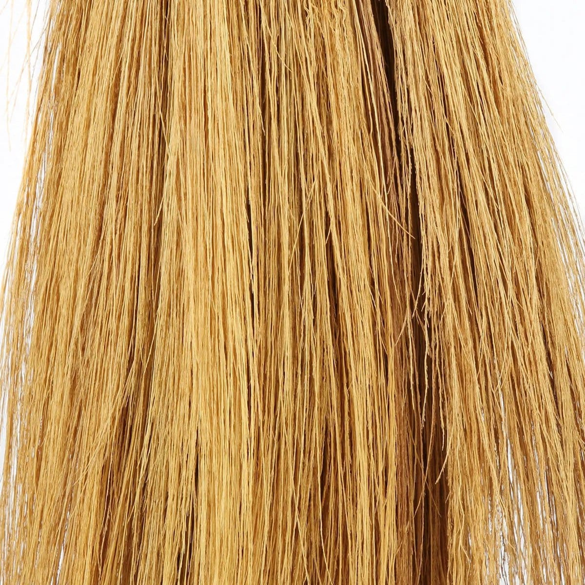 Objet décoratif indonésien – Alliance de bois noir et herbe naturelle sur support (neuf)