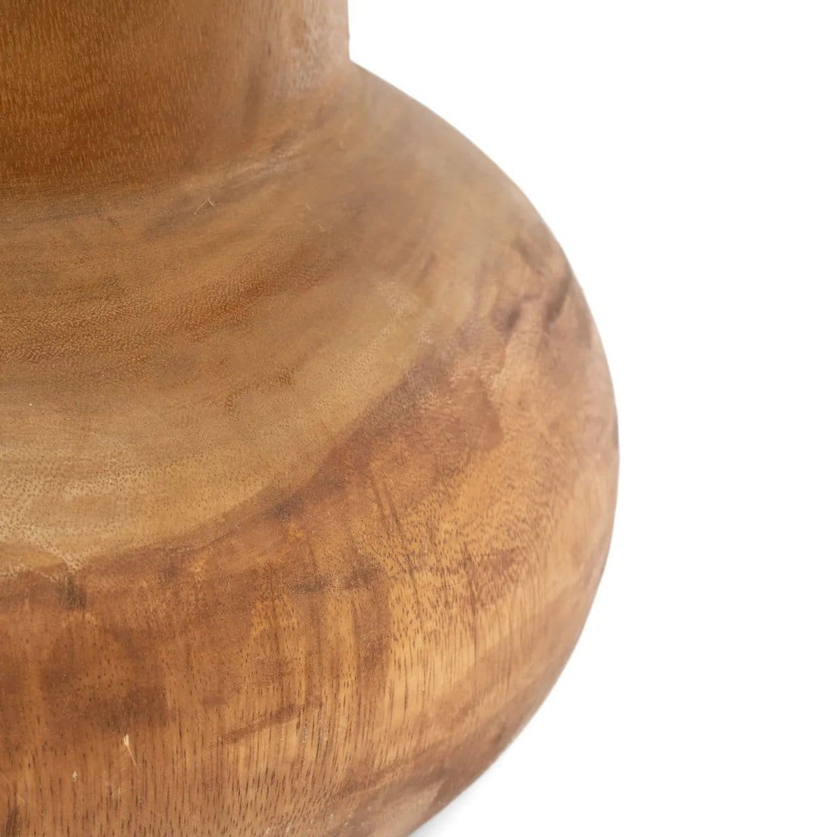 Wayra Sculptural – Tabouret en bois de suar massif à forme organique (pièce neuve)