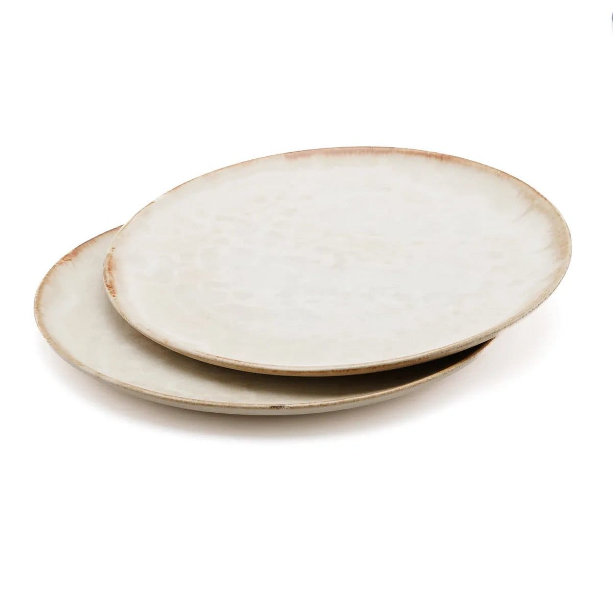 Cascais Doré – Lot de 6 assiettes à salade blanches en céramique artisanale (pièces neuves)