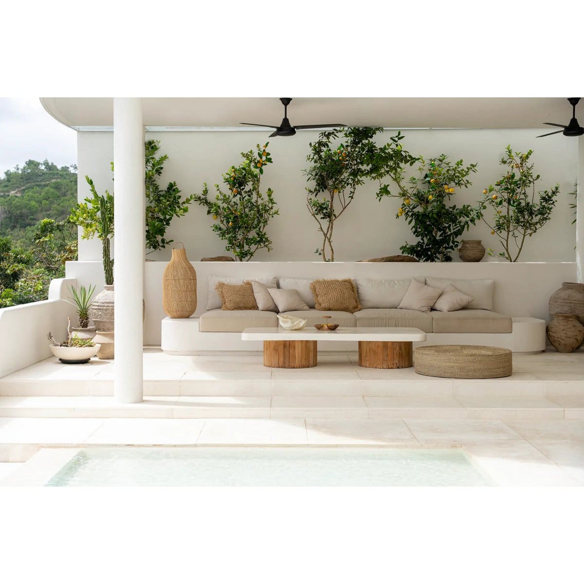 Pouf géant – Création artisanale en seagrass tissé main, design Vietnam