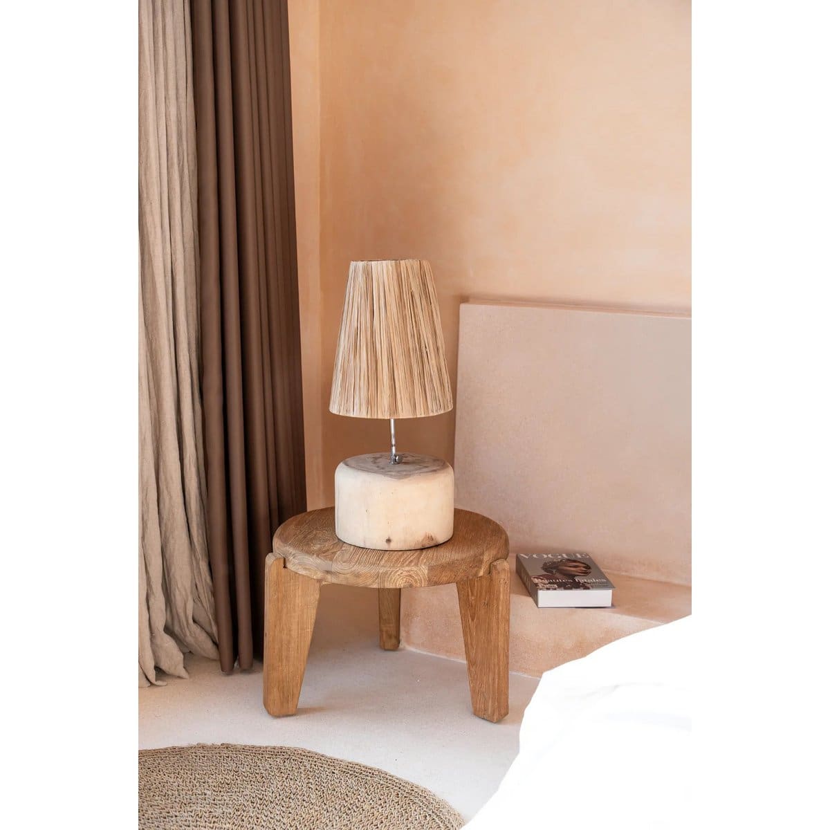 Table basse en teck recyclé – Wabi Sabi M, design équilibré et artisanal (neuf)
