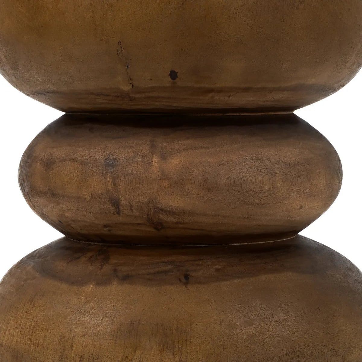 Tabouret Corfou – Sculpture artisanale en bois massif, pièce neuve et polyvalente