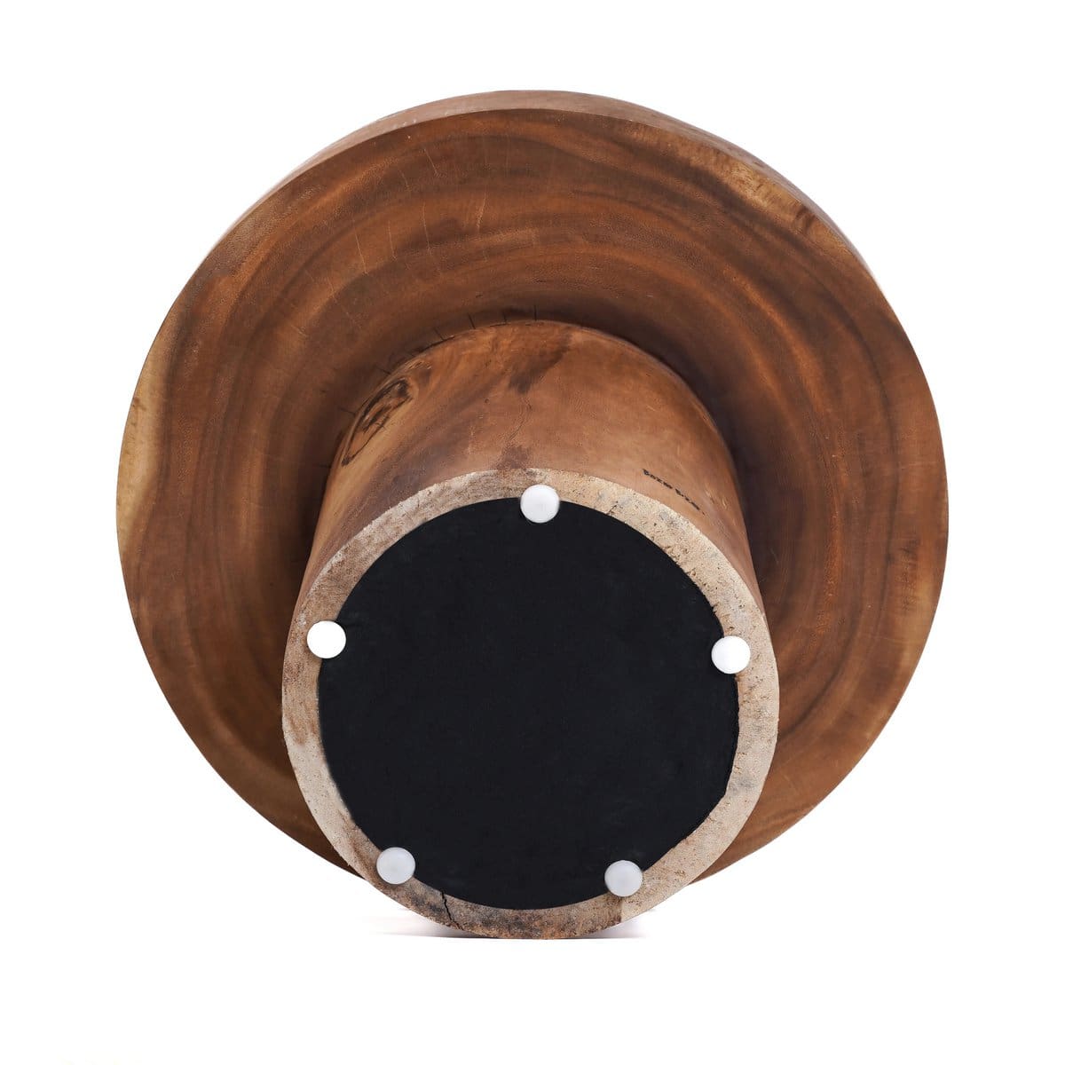 Table d’appoint en bois massif – Design épuré en suar naturel Ø60 cm (pièce neuve)