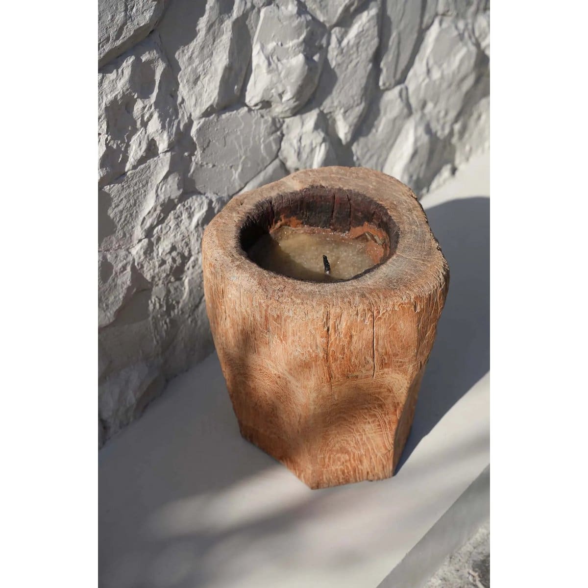 Bougie tronc d’arbre – Structure organique et réutilisable (pièce neuve)