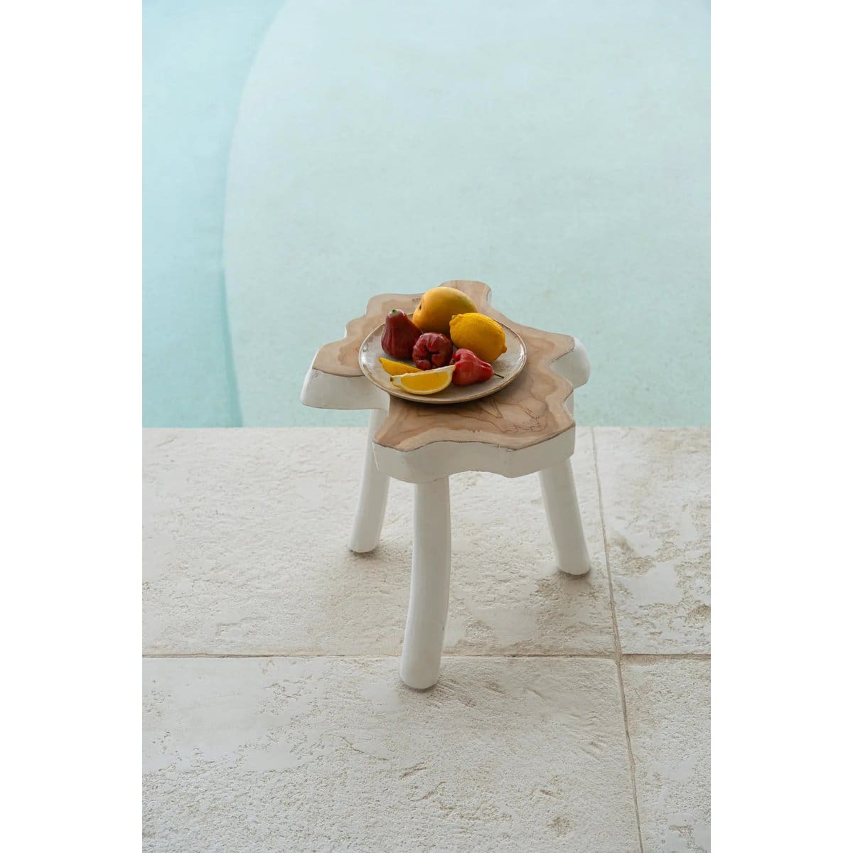 Cascais Doré – Lot de 6 assiettes à salade blanches en céramique artisanale (pièces neuves)