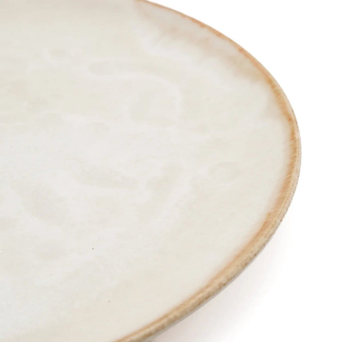 Cascais Doré – Lot de 6 assiettes à salade blanches en céramique artisanale (pièces neuves)