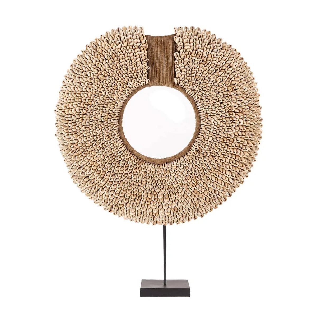 Objet décoratif Shell Réunion – Coquillages naturels sur socle (pièce artisanale neuve)