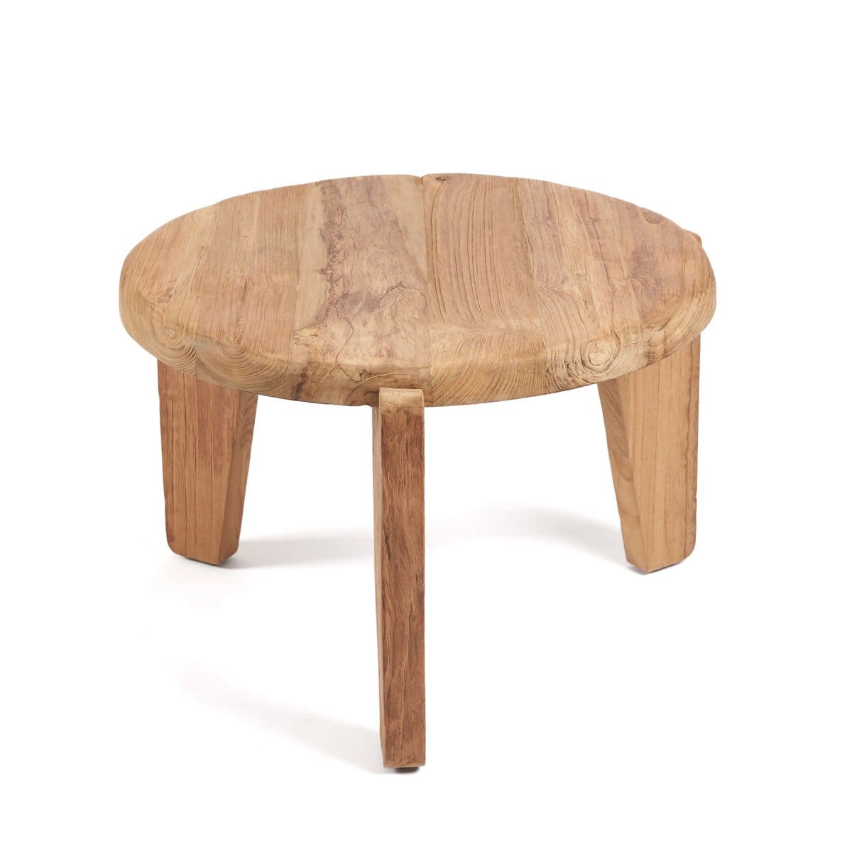 Table basse en teck recyclé – Wabi Sabi M, design équilibré et artisanal (neuf)