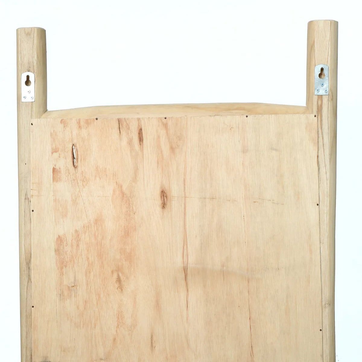 Miroir de sol naturel – Cadre en teck brut façonné à la main (pièce neuve)