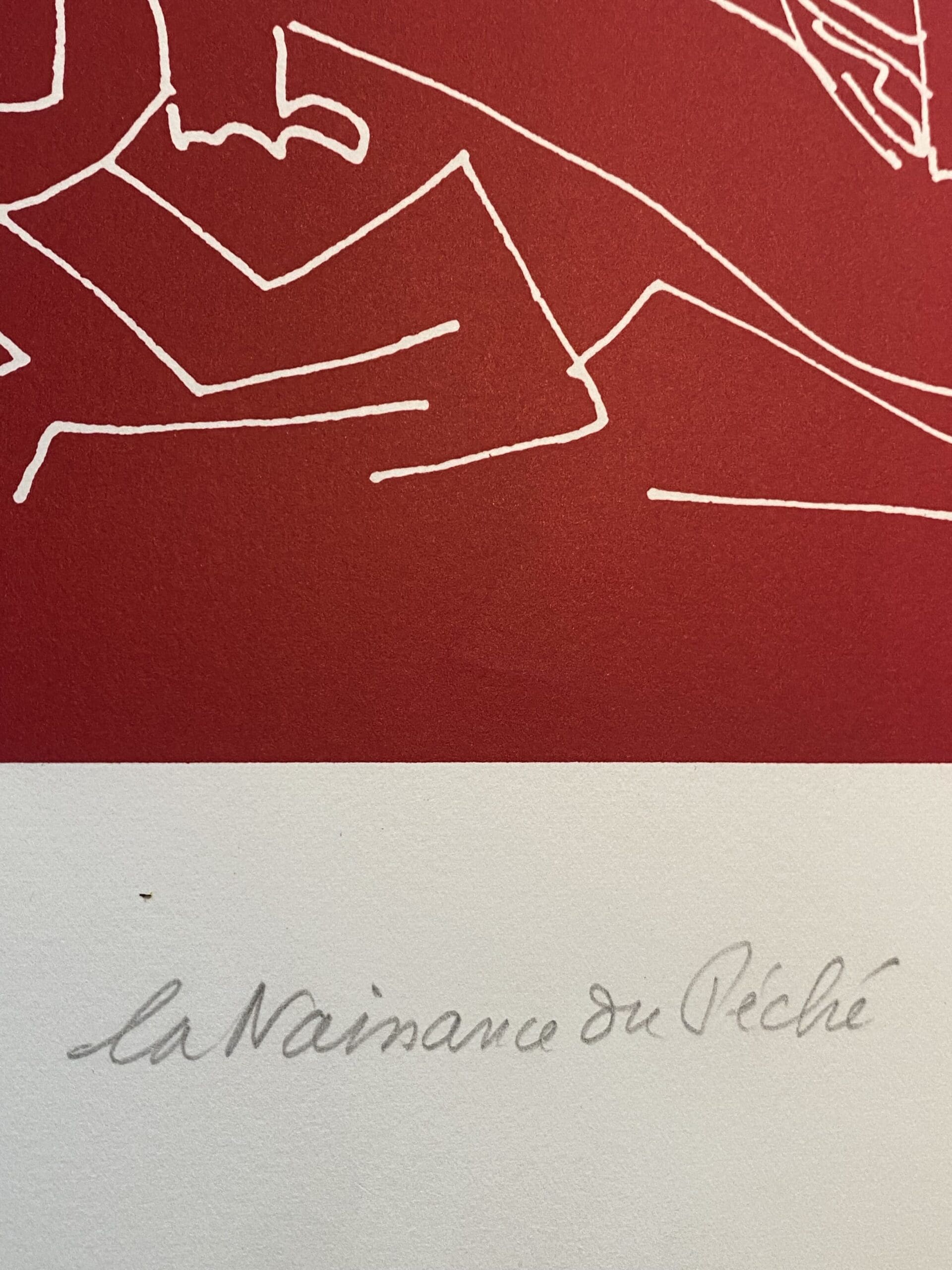 Charles Lapicque – Lithographie originale signée « La Naissance du Péché » (1966)