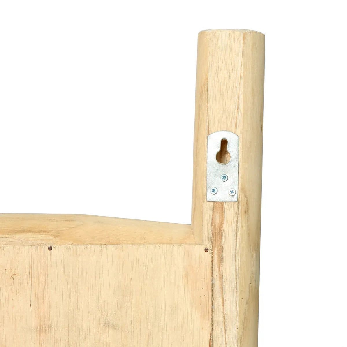 Miroir de sol naturel – Cadre en teck brut façonné à la main (pièce neuve)
