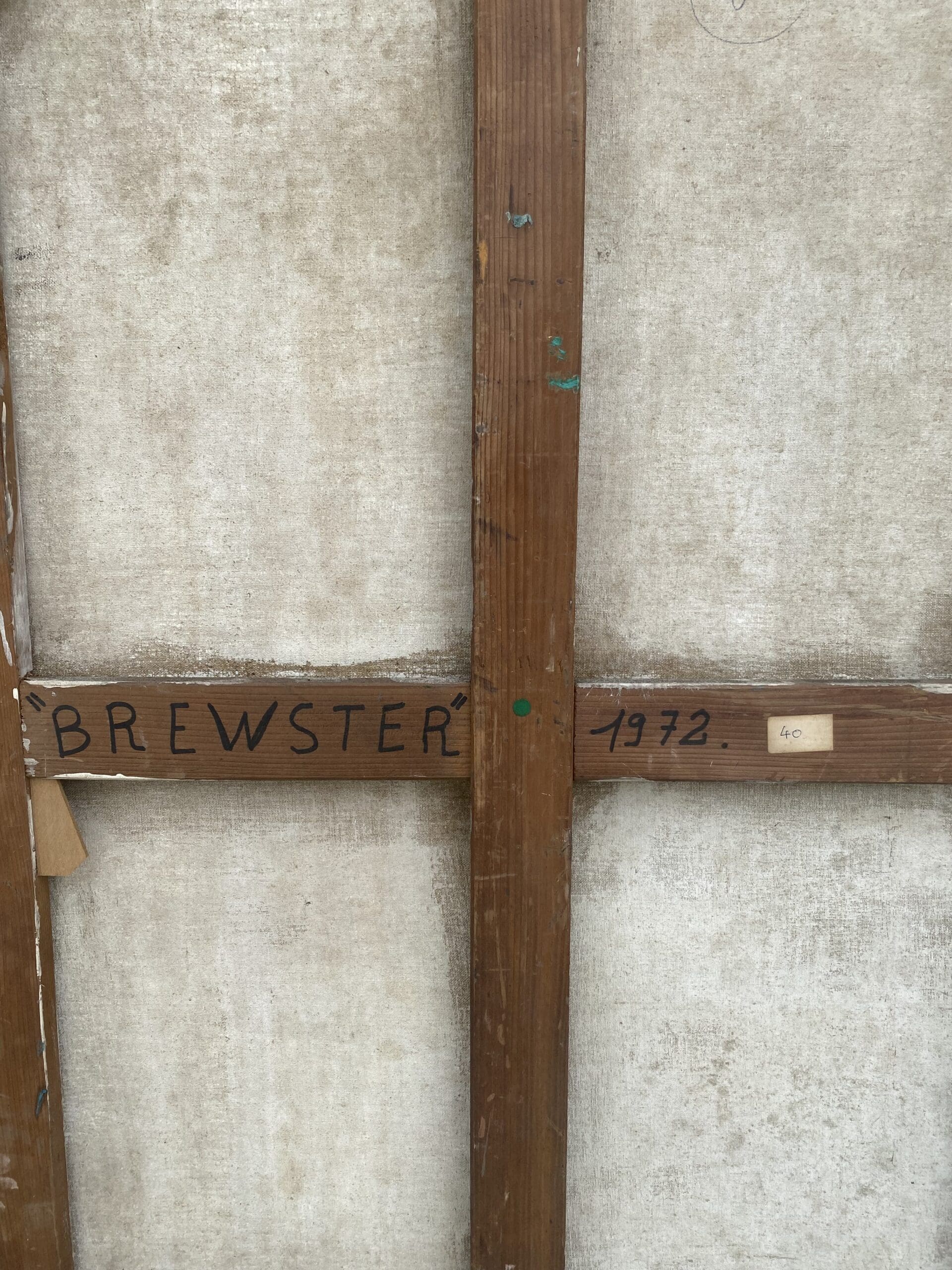 Isadore Lévy – Brewster (1972), grande peinture abstraite à l’huile, 100 x 65 cm