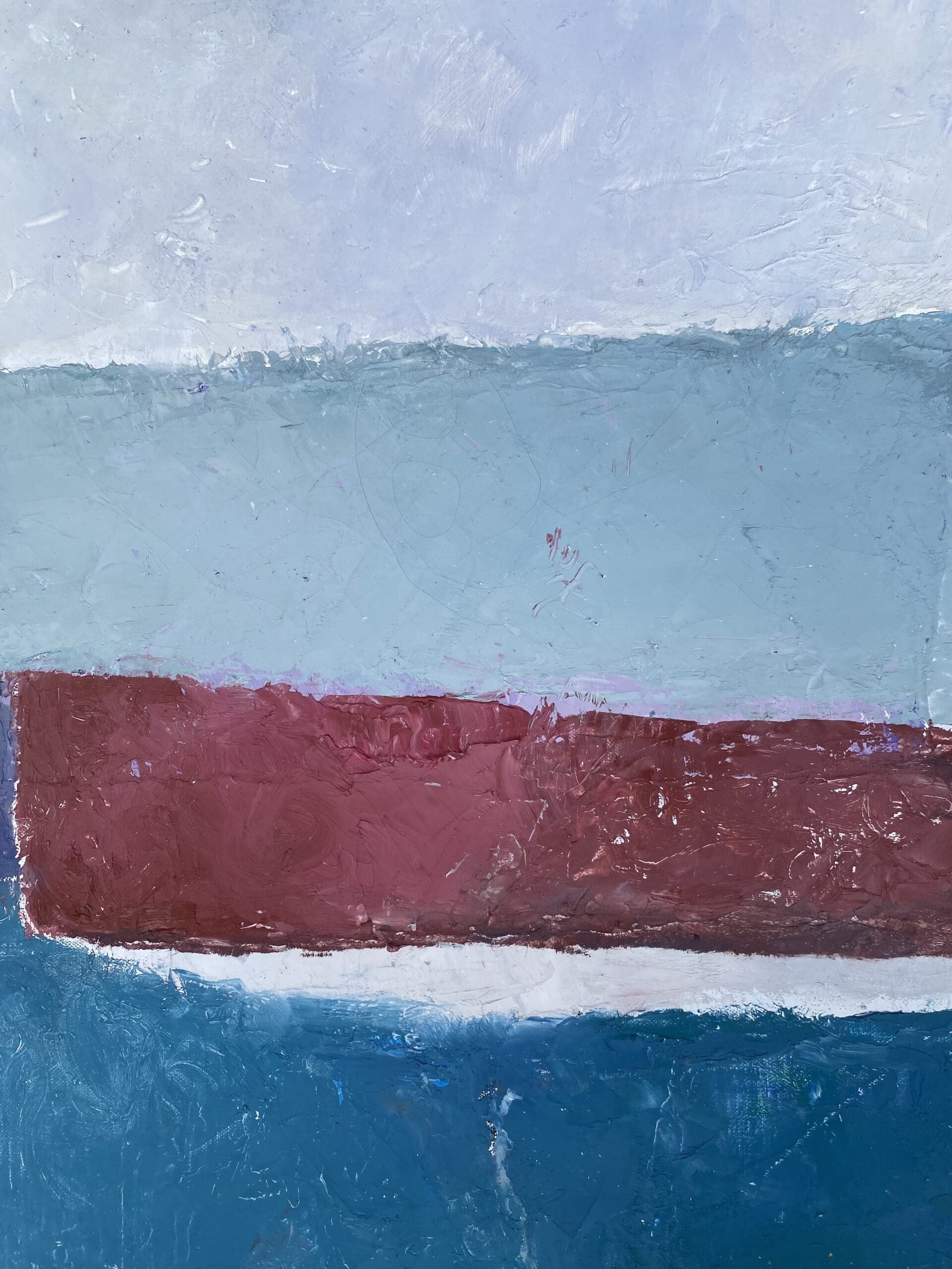 Isadore Lévy – Norbeck (1982), peinture abstraite à l’huile, 80 x 40 cm